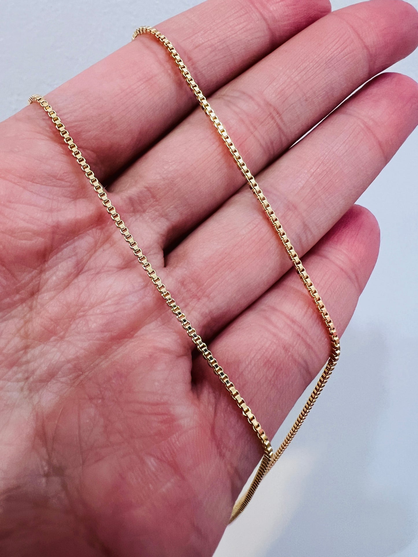 Gold Filled 0.5mm Box Necklace