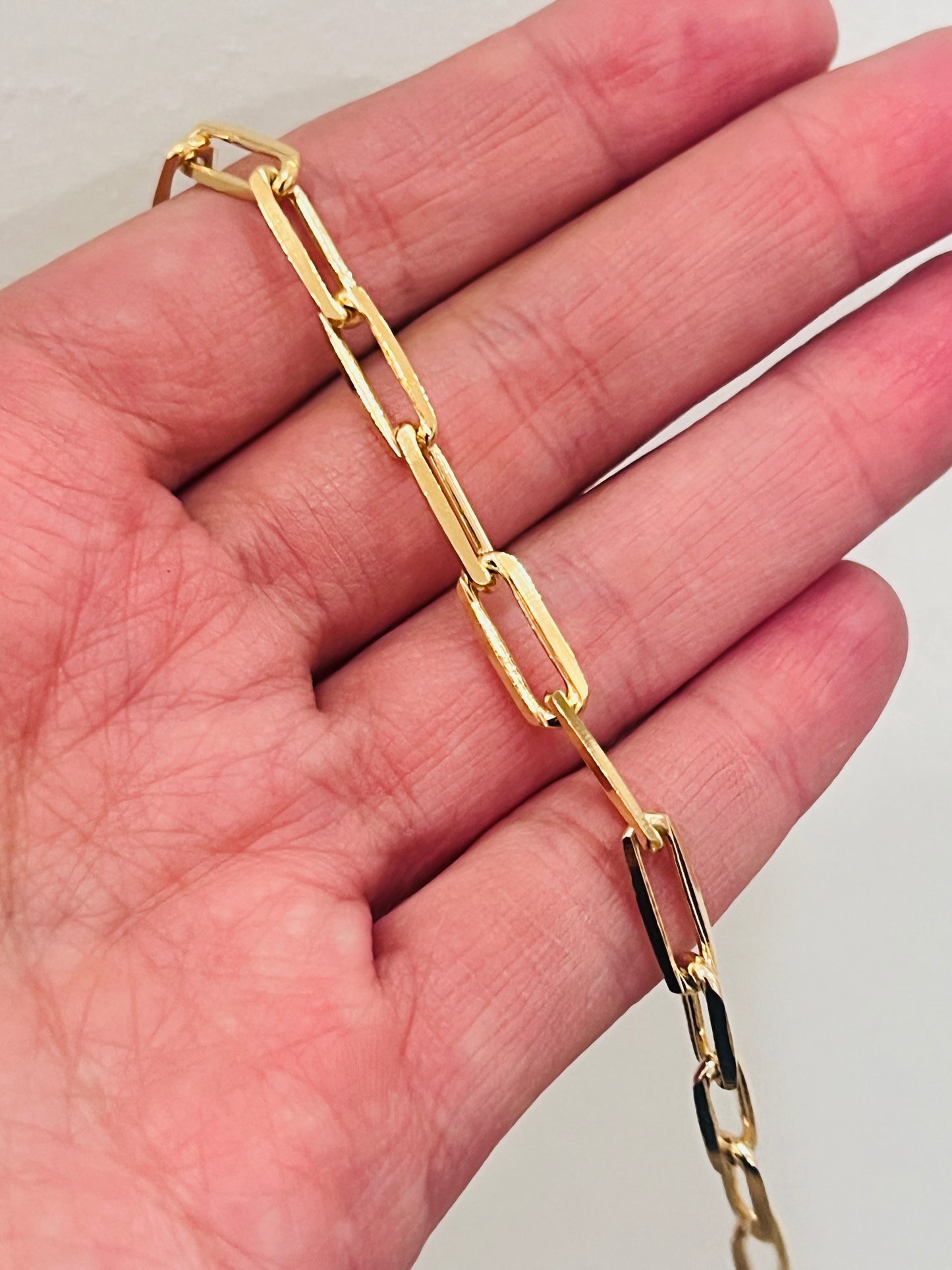 Gold Filled 4mm Paperclip Bracelet