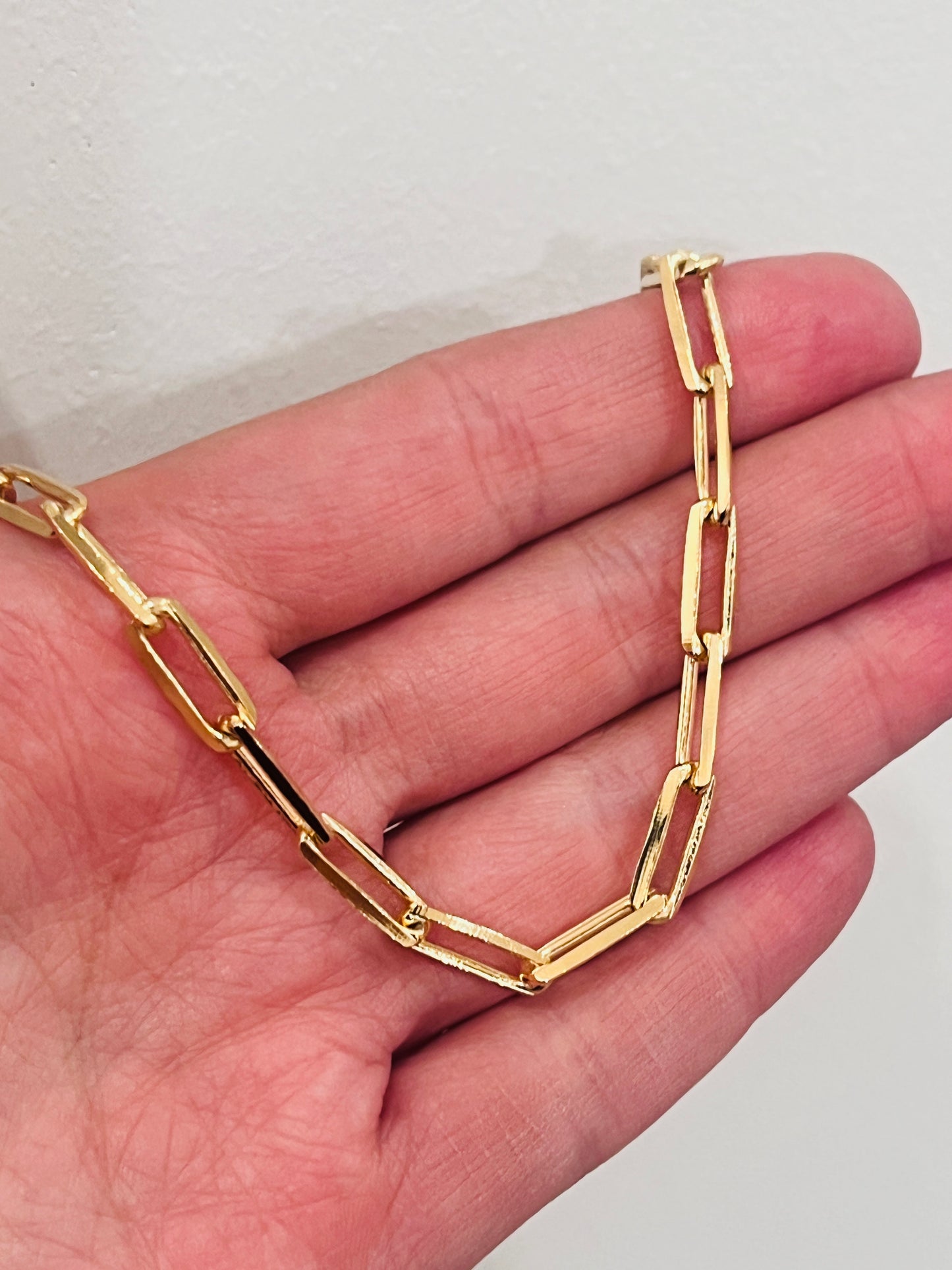 Gold Filled 4mm Paperclip Bracelet