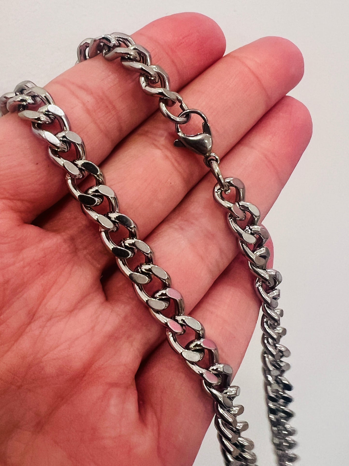 Stainless Steel 6mm Curb Necklace