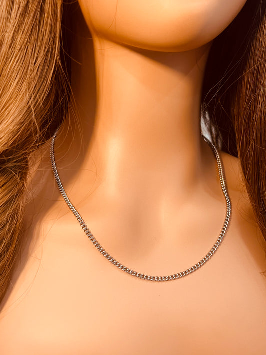 Stainless Steel 2mm Curb Necklace