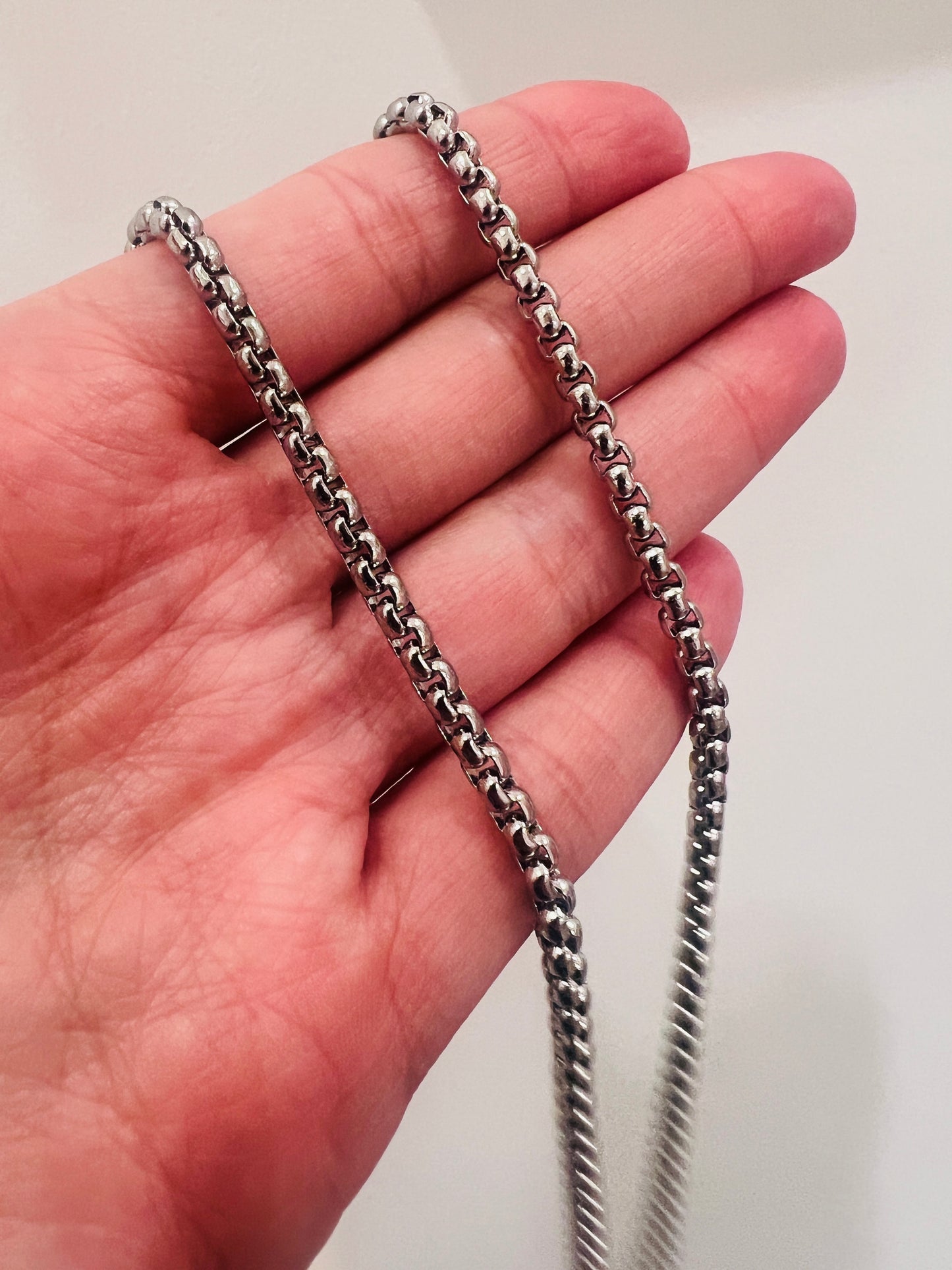 Stainless Steel 3.5mm Box Link Chain