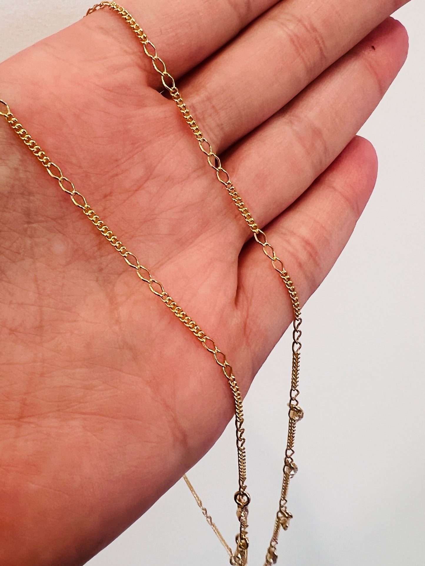 Gold Filled Dangling CZ Necklace