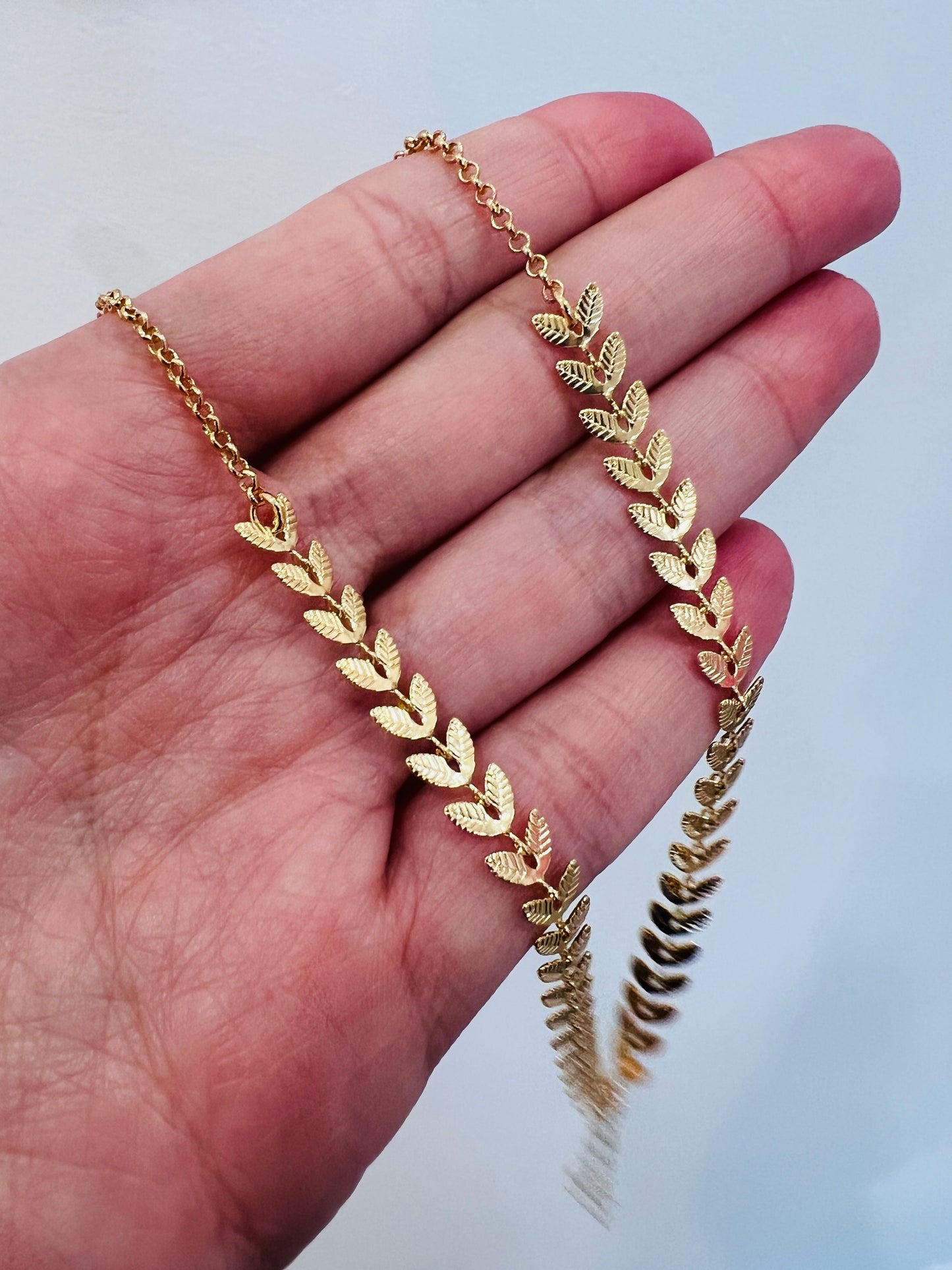 Gold Filled Dangling Chevron Necklace