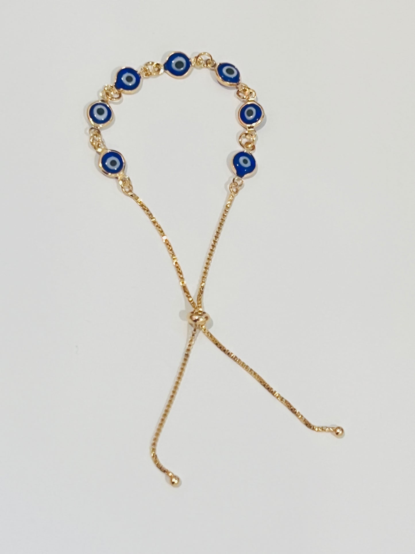 Gold Filled Evil Eye Adjustable Bracelet