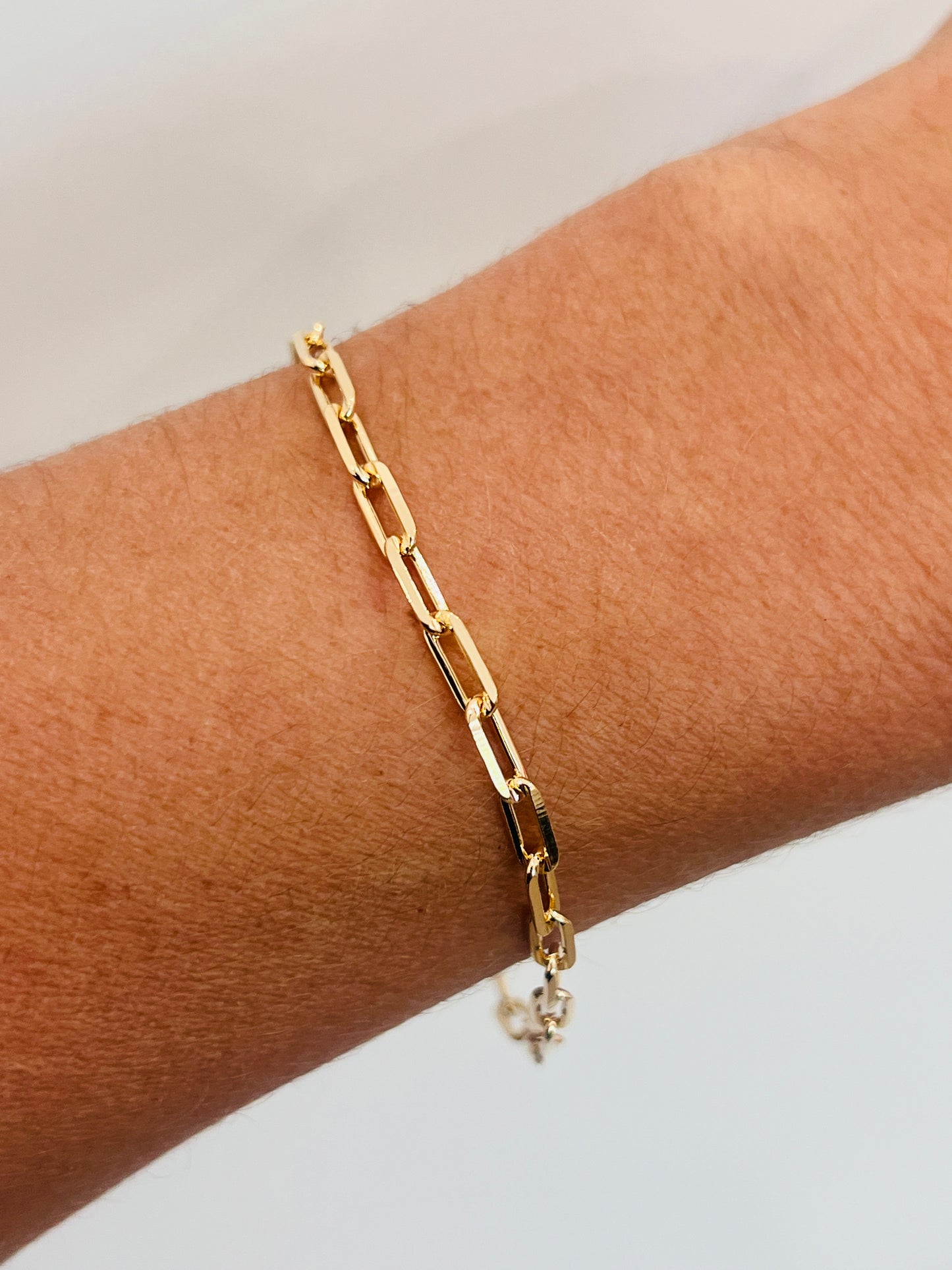 Gold Filled 3mm Paperclip Bracelet