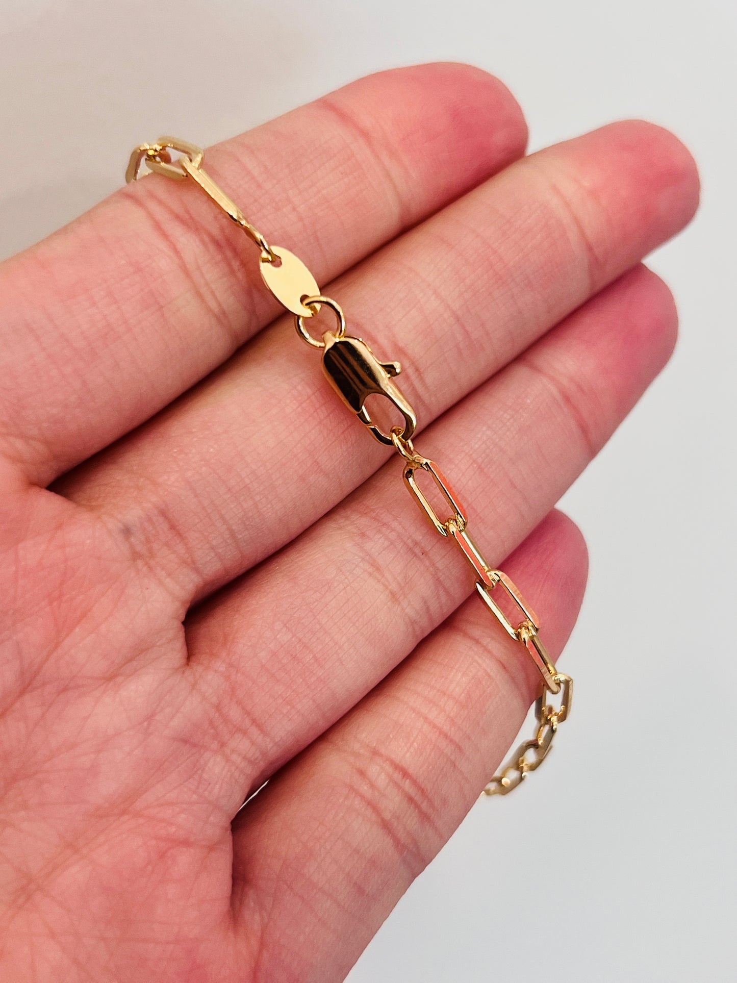 Gold Filled 3mm Paperclip Bracelet