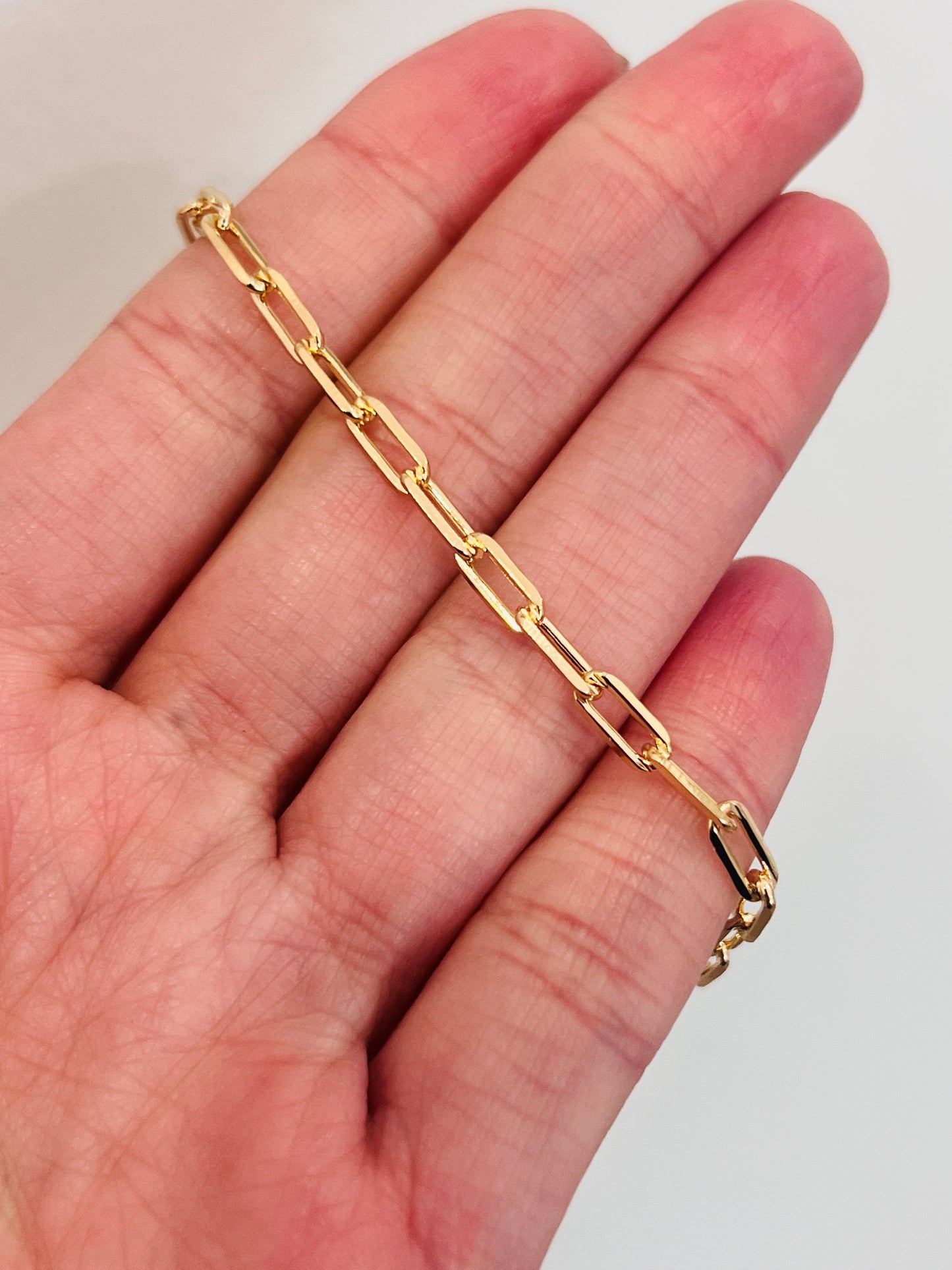 Gold Filled 3mm Paperclip Bracelet