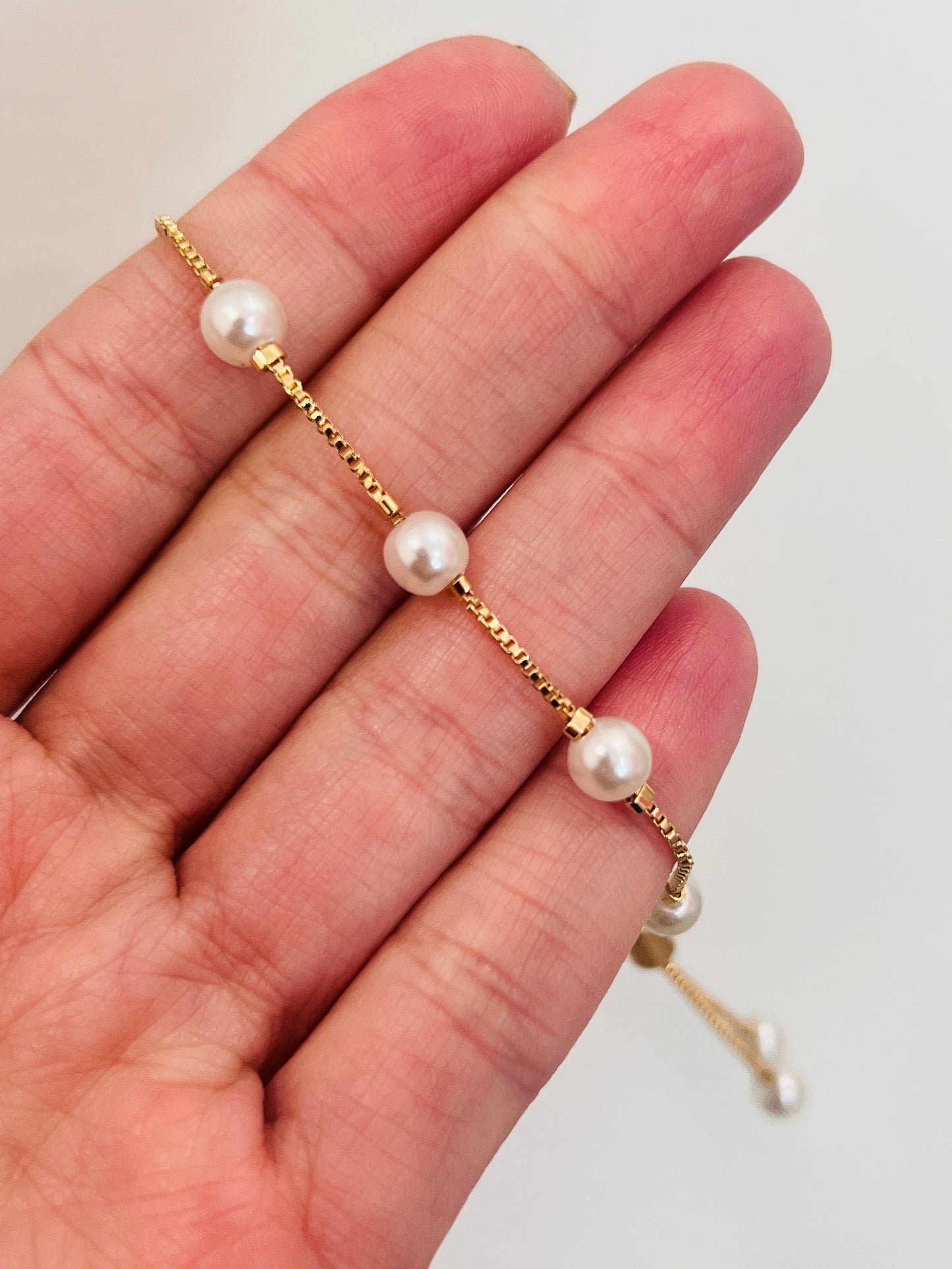 Gold Filled Pearl Adjustable Bracelet