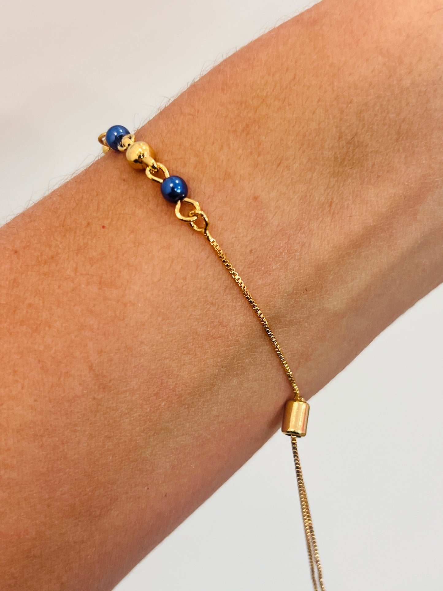 Gold Filled Hamsa Adjustable Bracelet