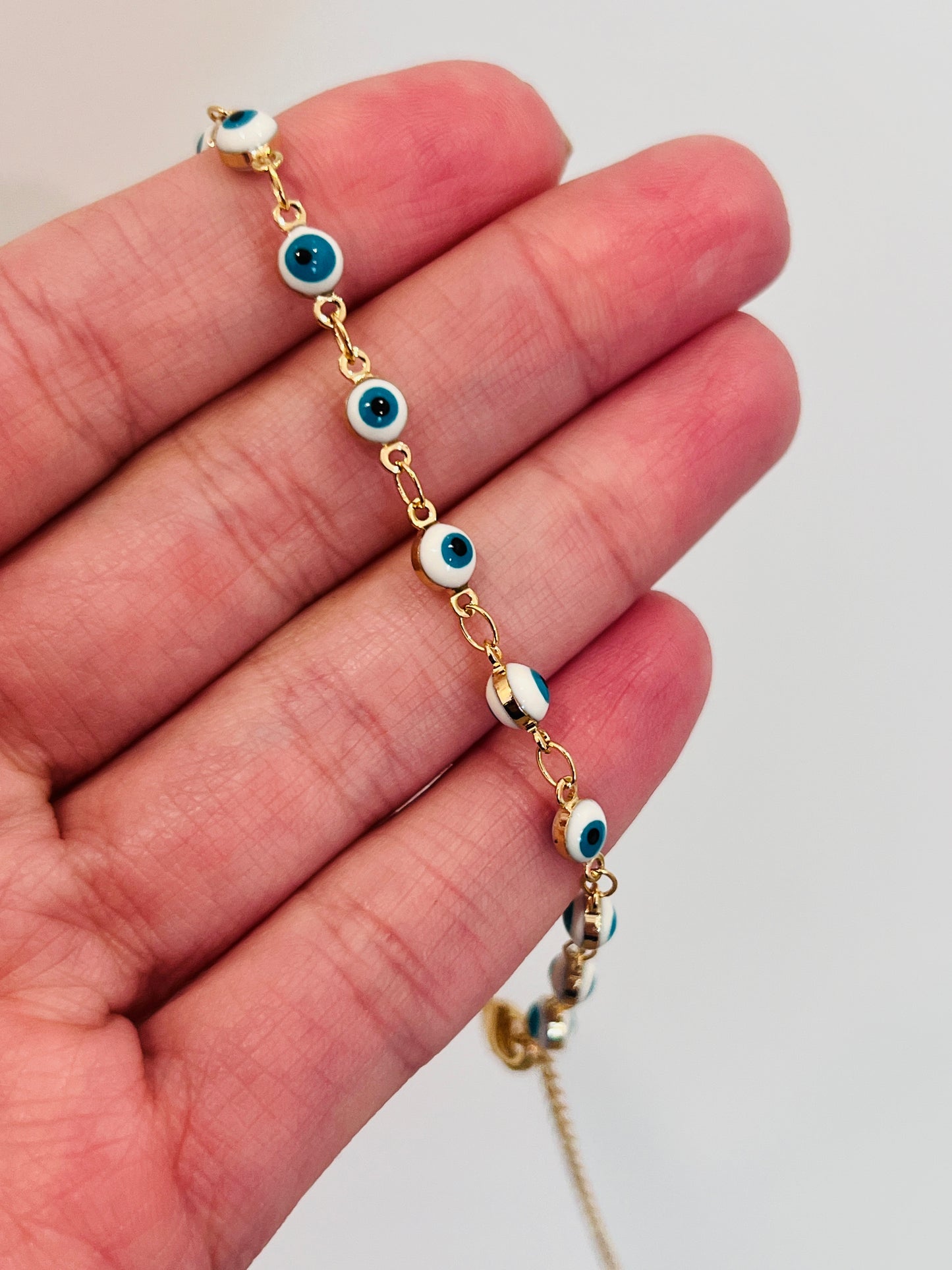 Gold Filled Evil Eye Bracelet