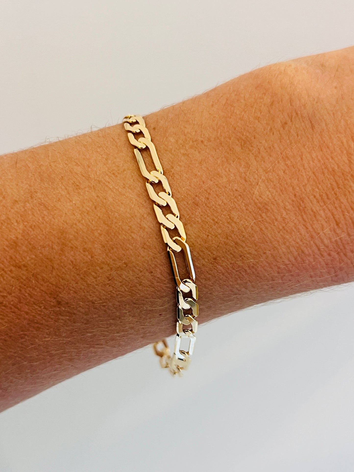 Gold Filled 5mm Figaro Bracelet