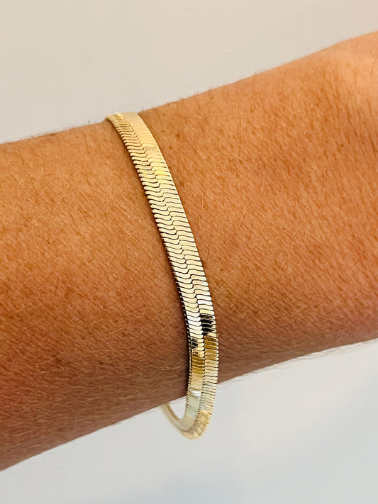 Gold Filled 5mm Herringbone Bracelet