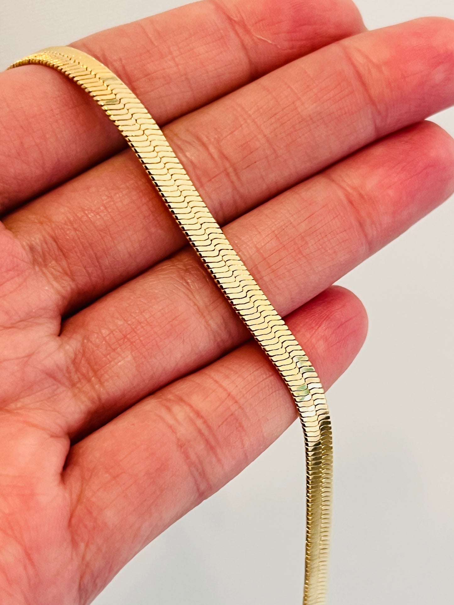 Gold Filled 5mm Herringbone Bracelet