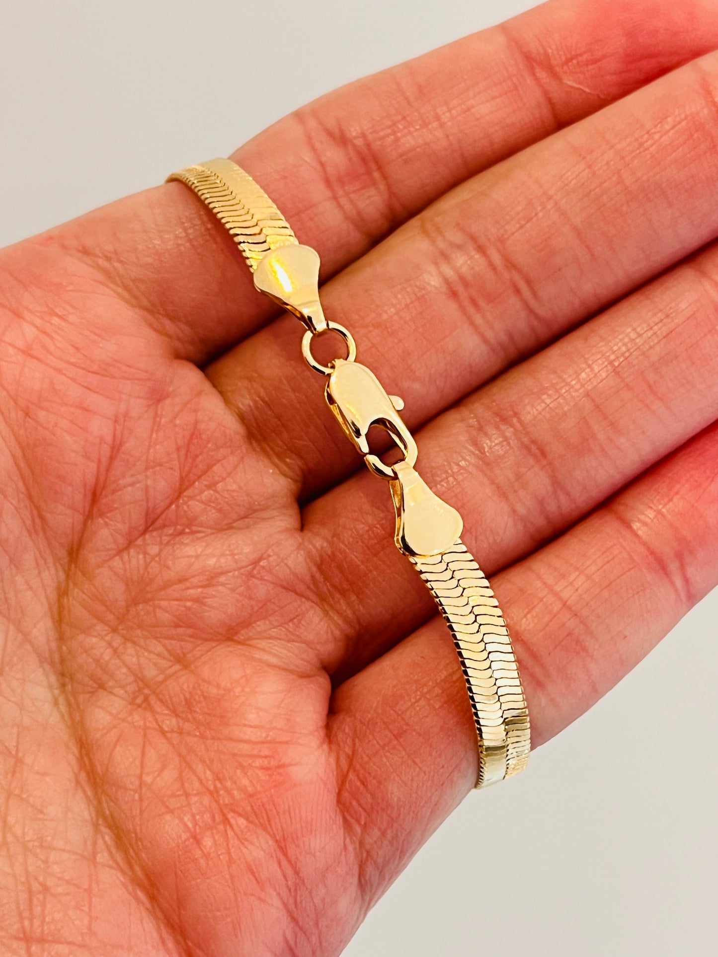 Gold Filled 5mm Herringbone Bracelet