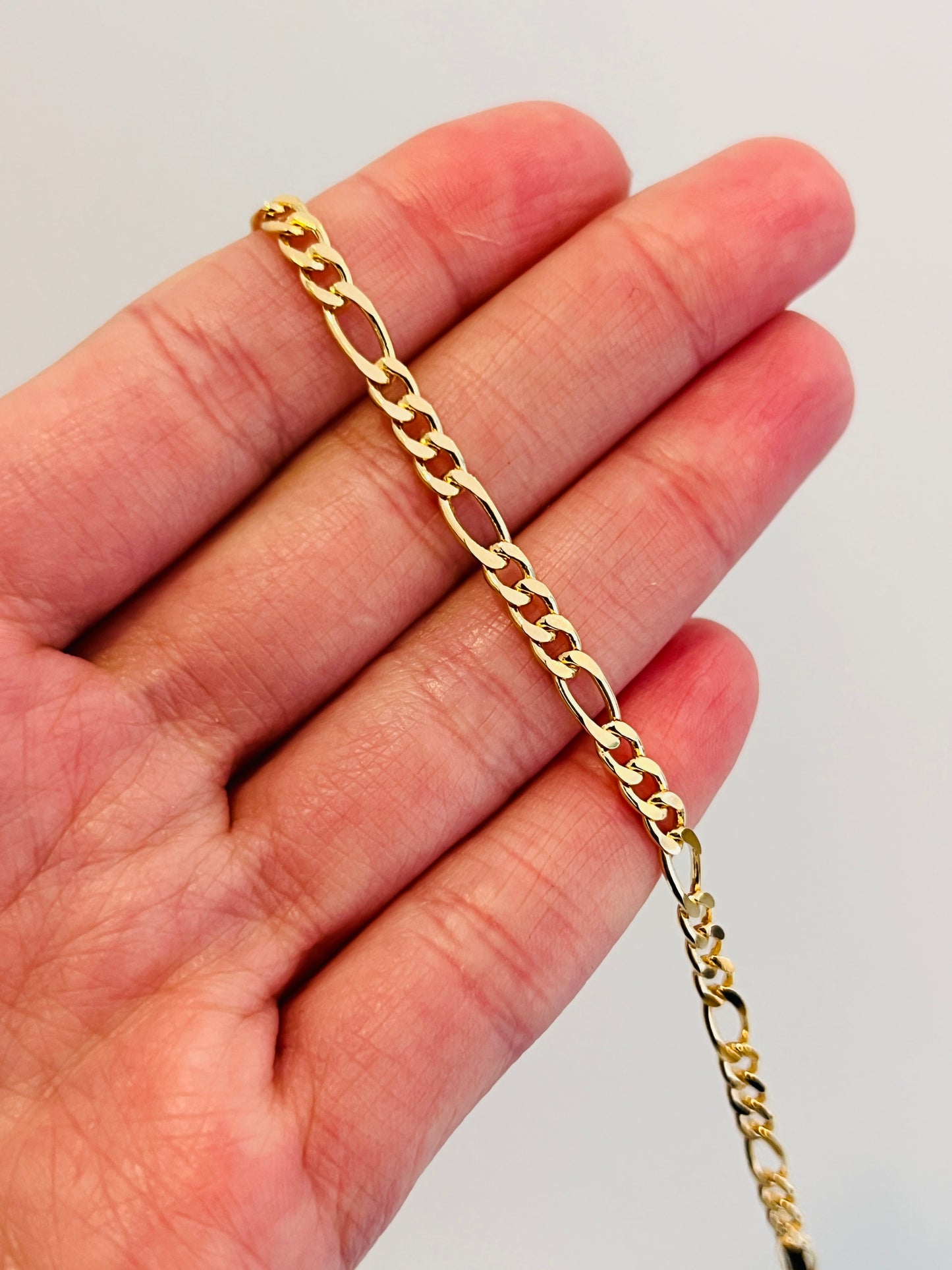 Gold Filled 4mm Figaro Bracelet