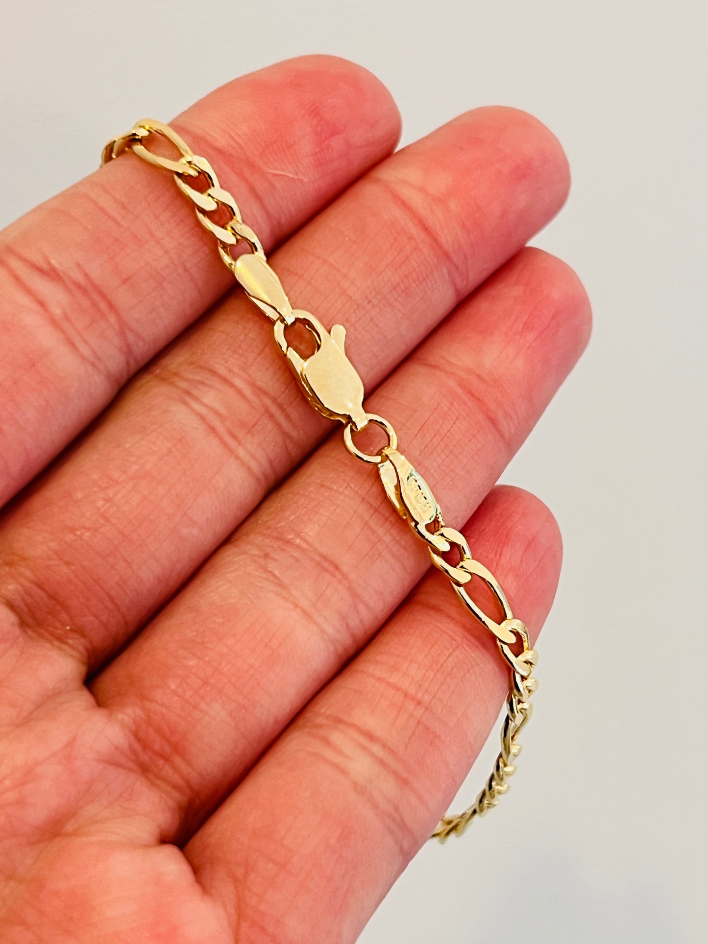 Gold Filled 4mm Figaro Bracelet