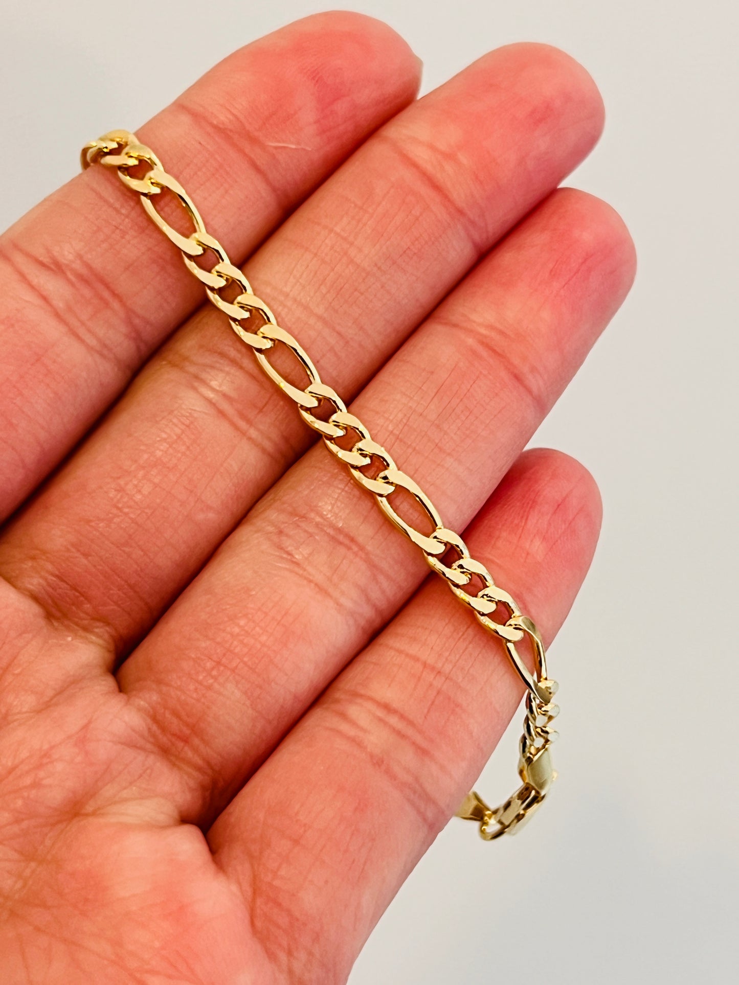 Gold Filled 4mm Figaro Bracelet