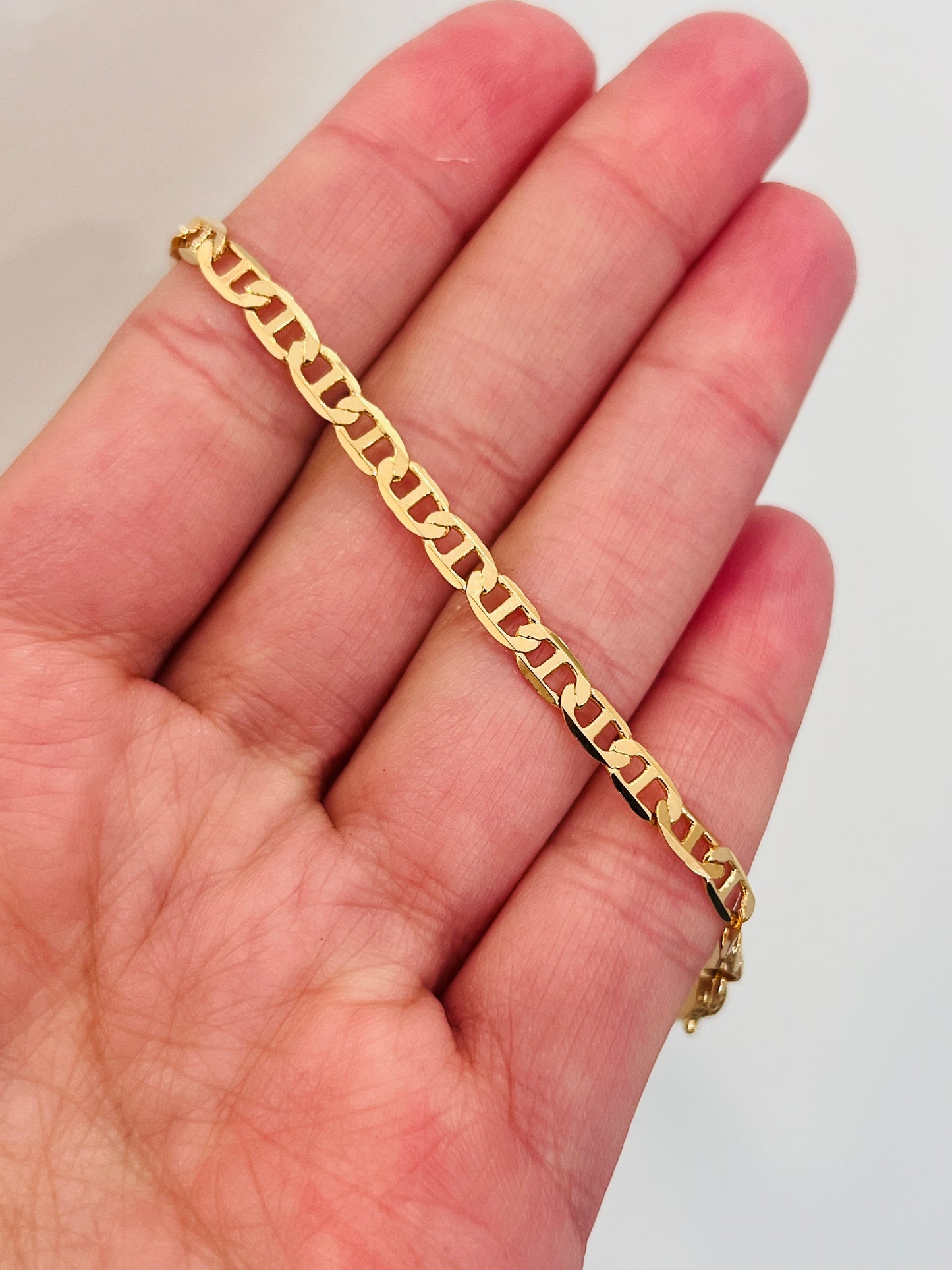 Gold Filled 3mm Mariner Link Bracelet