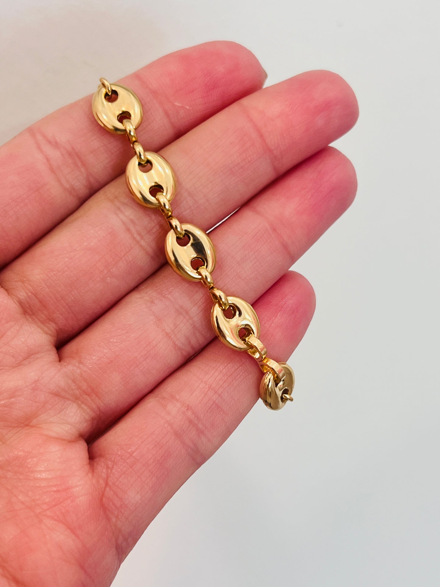 Gold Filled 8mm Puff Adjustable Bracelet