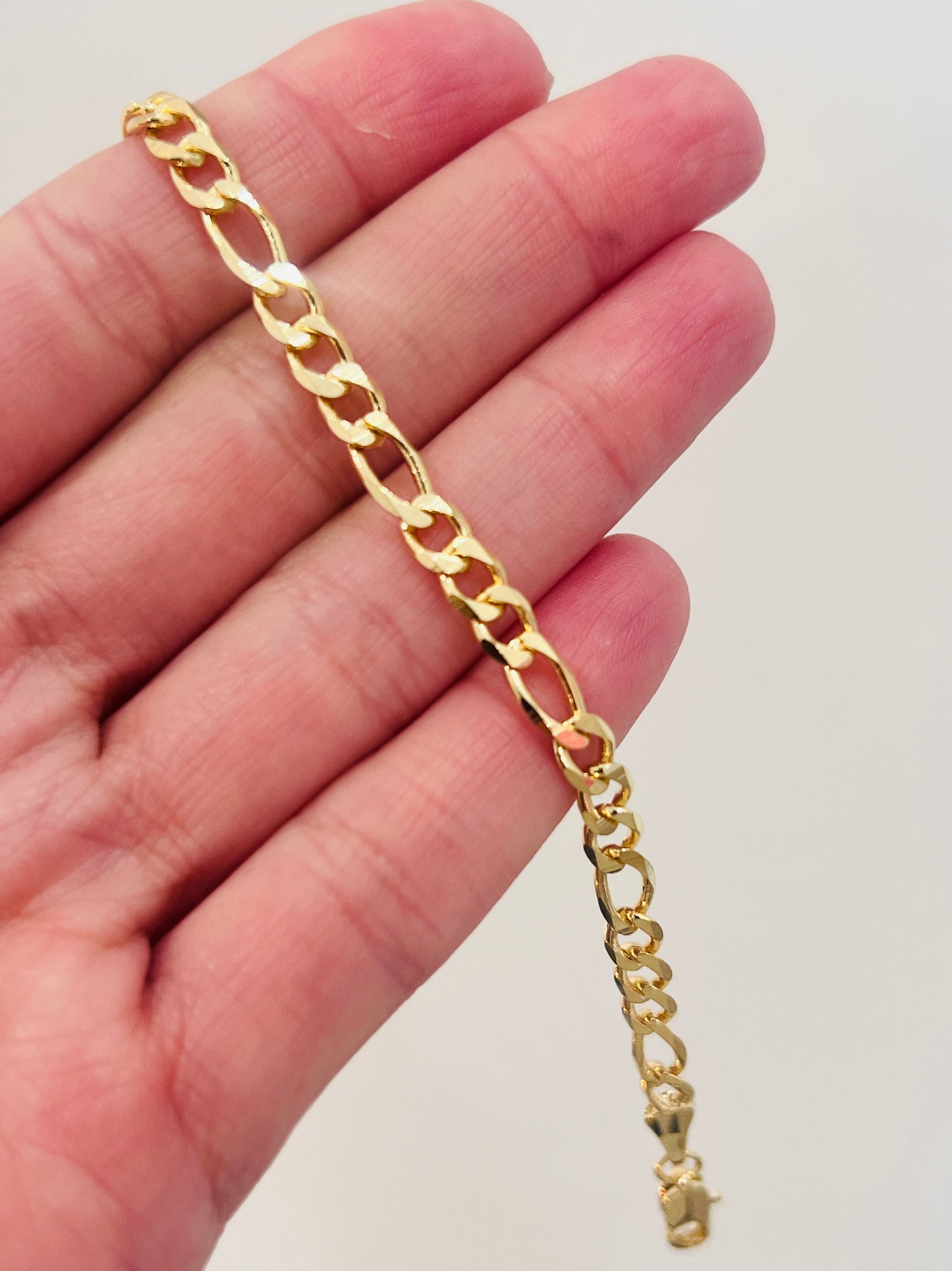 Gold Filled 4mm Figaro Bracelet