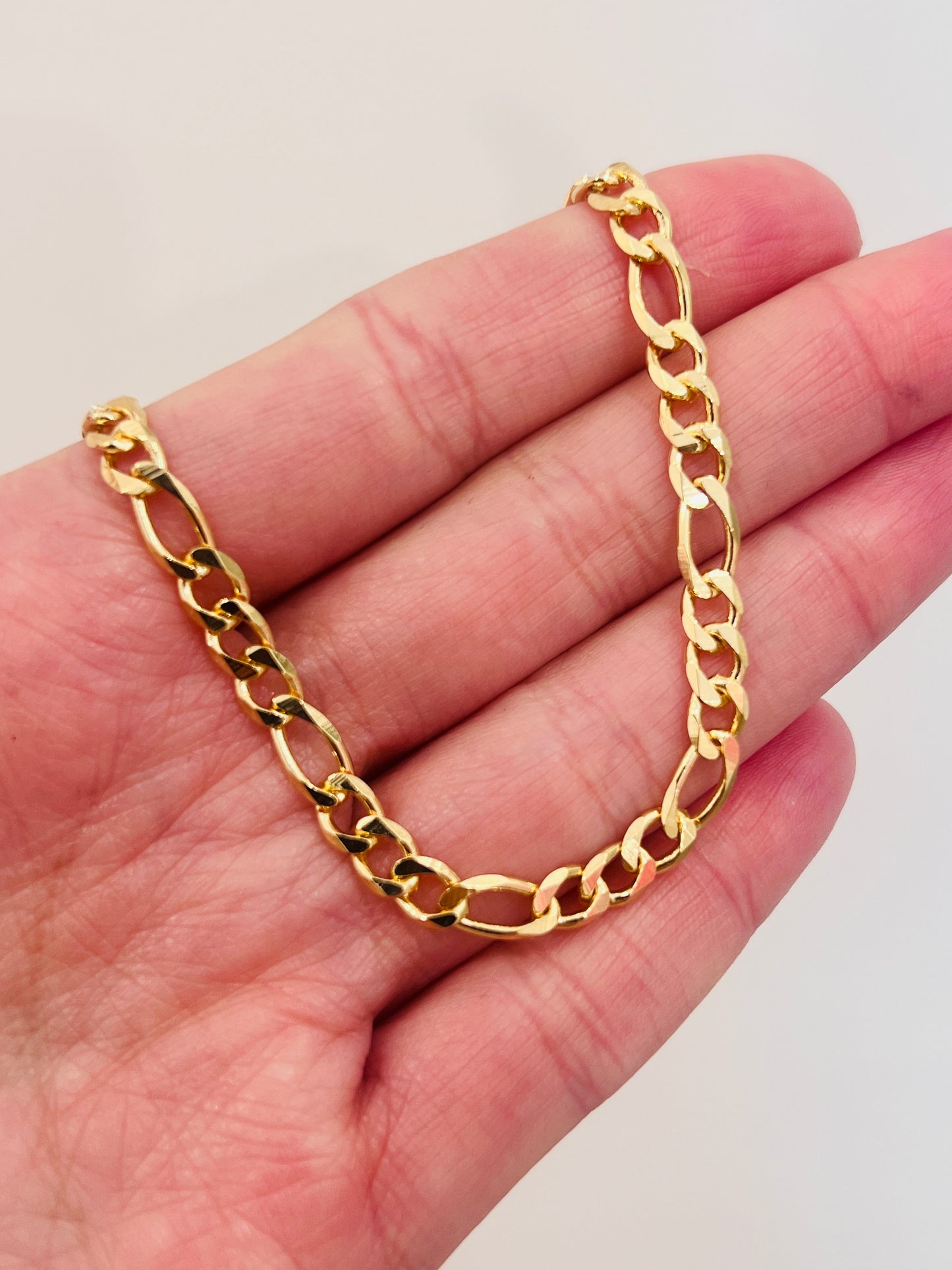 Gold Filled 4mm Figaro Bracelet