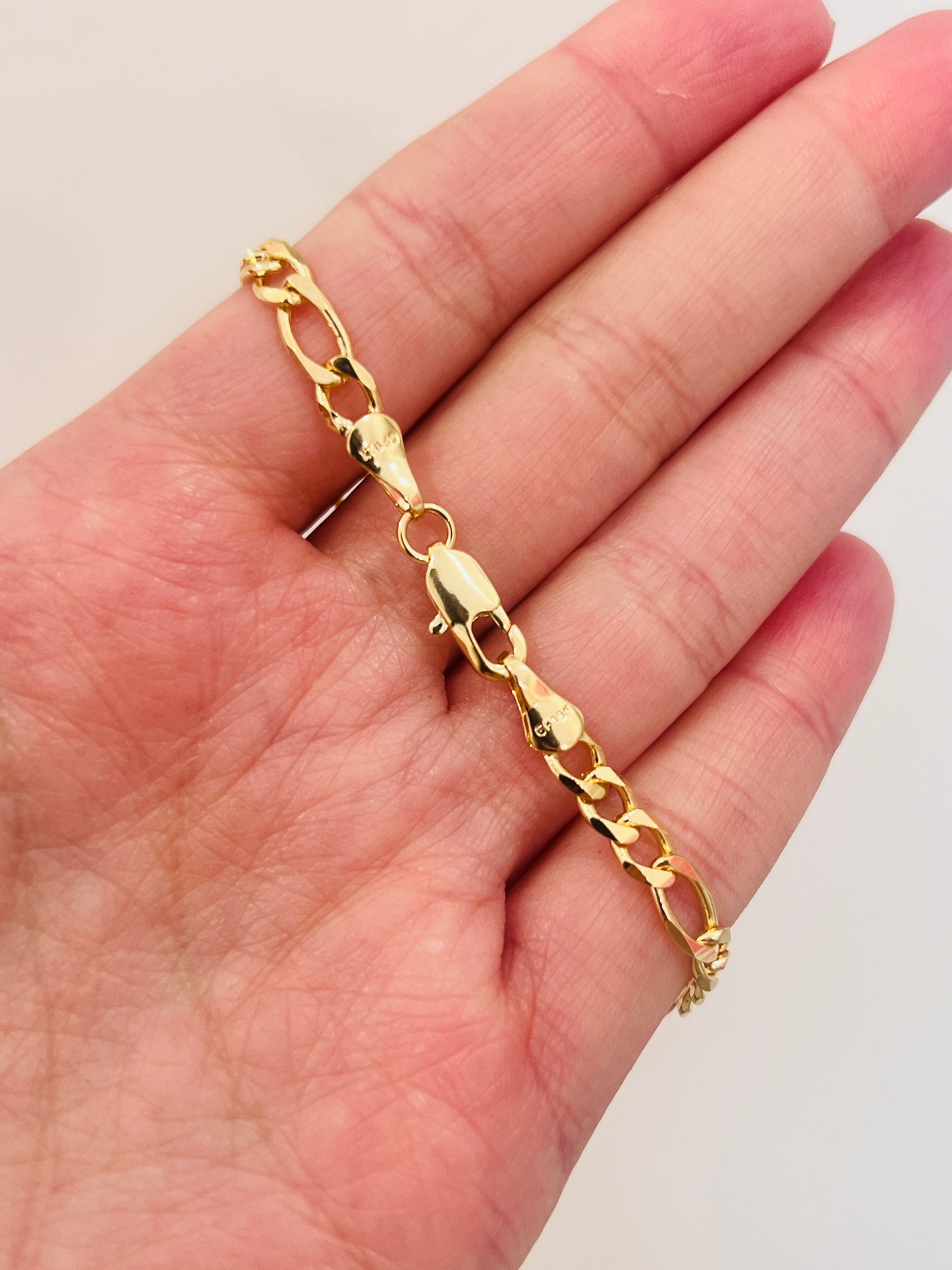 Gold Filled 4mm Figaro Bracelet