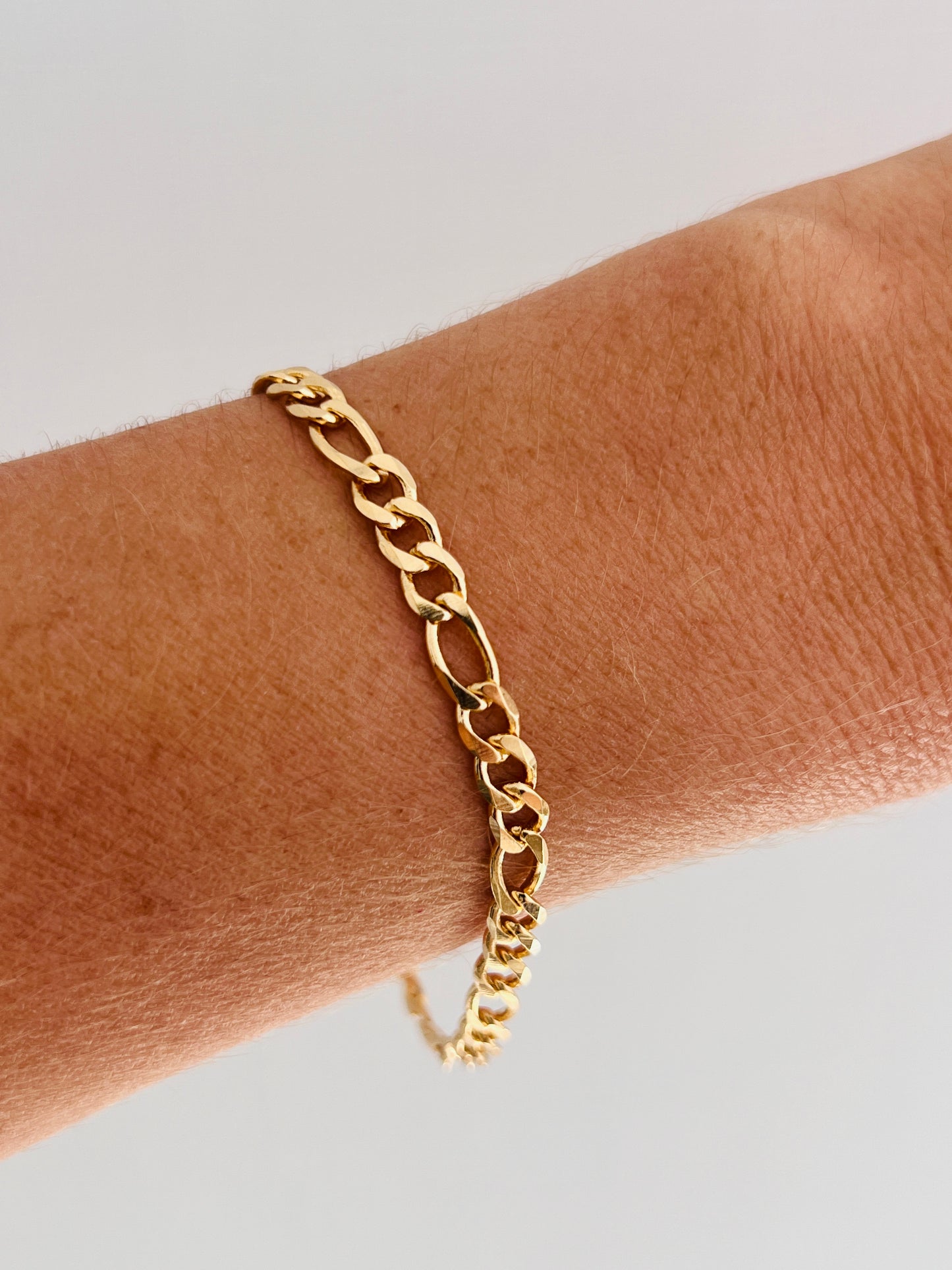 Gold Filled 4mm Figaro Bracelet