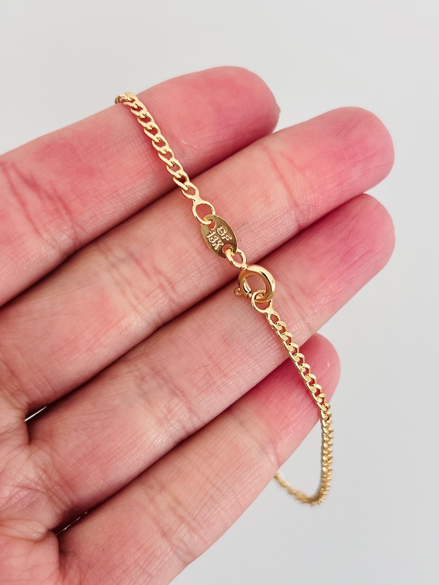 Gold Filled 1.5mm Curb Bracelet