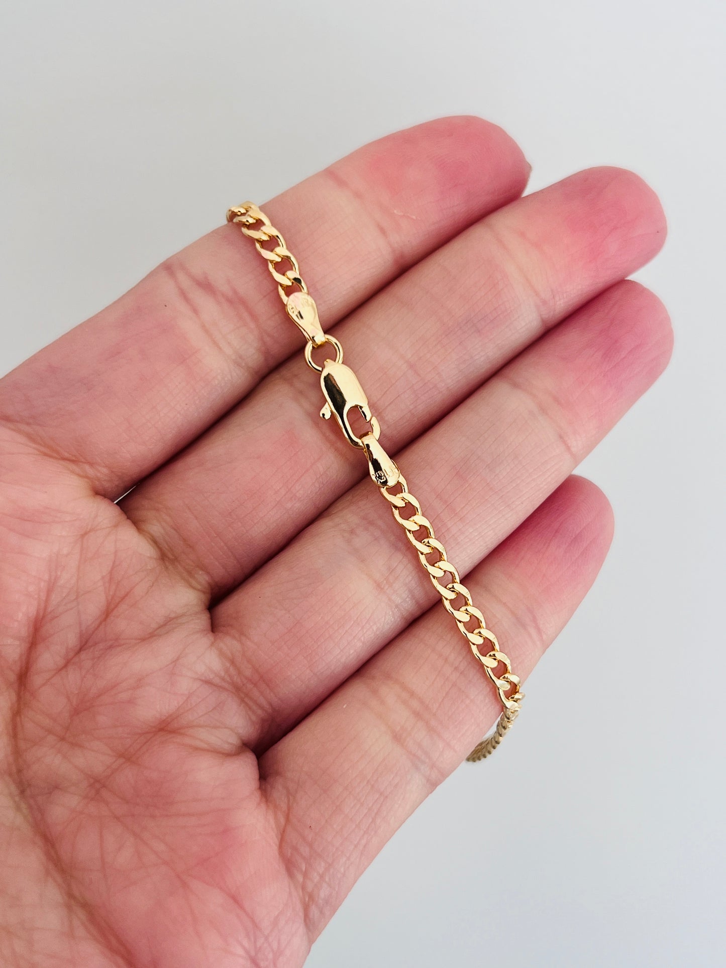 Gold Filled 2.5mm Curb Bracelet