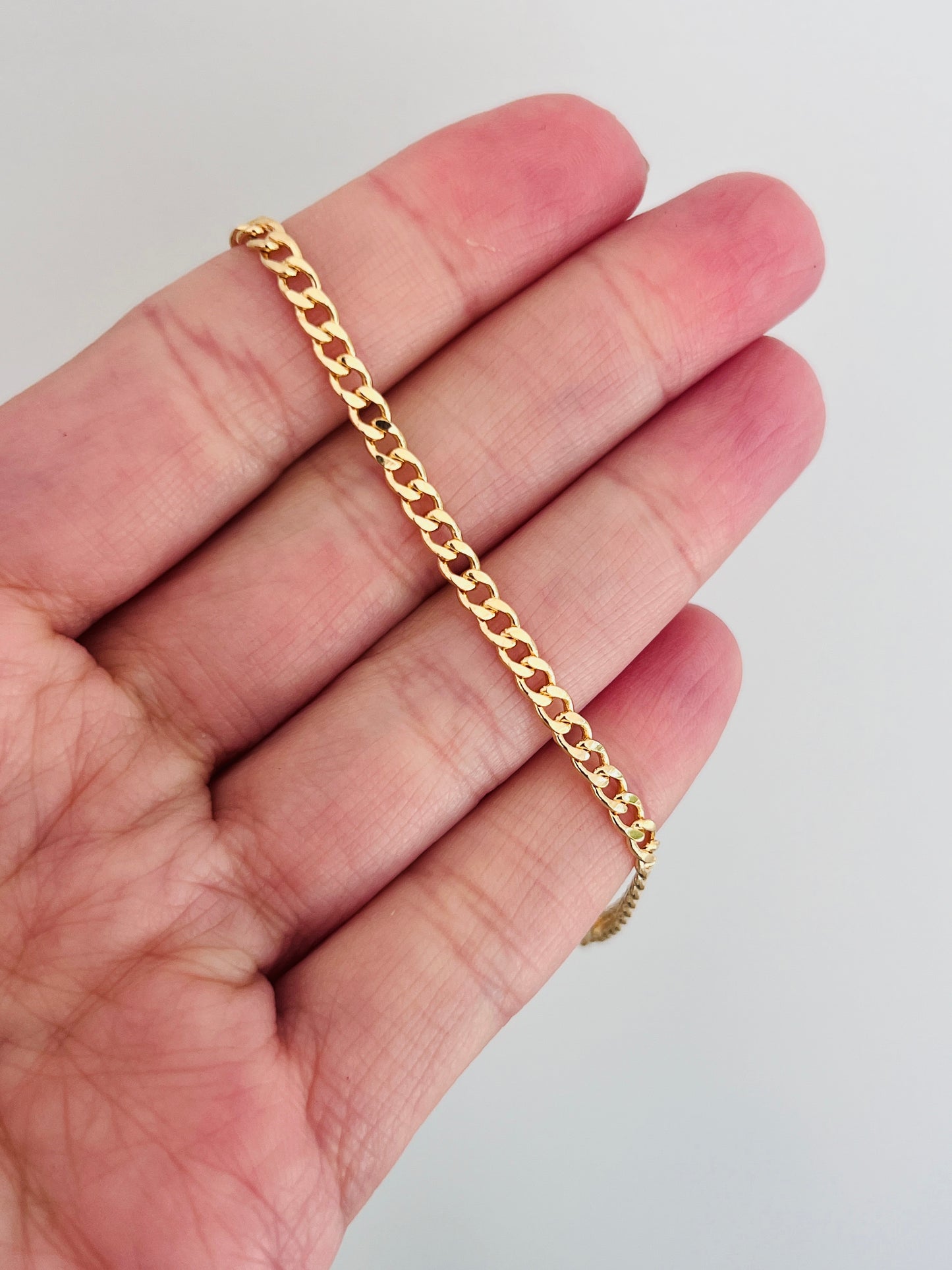 Gold Filled 2.5mm Curb Bracelet