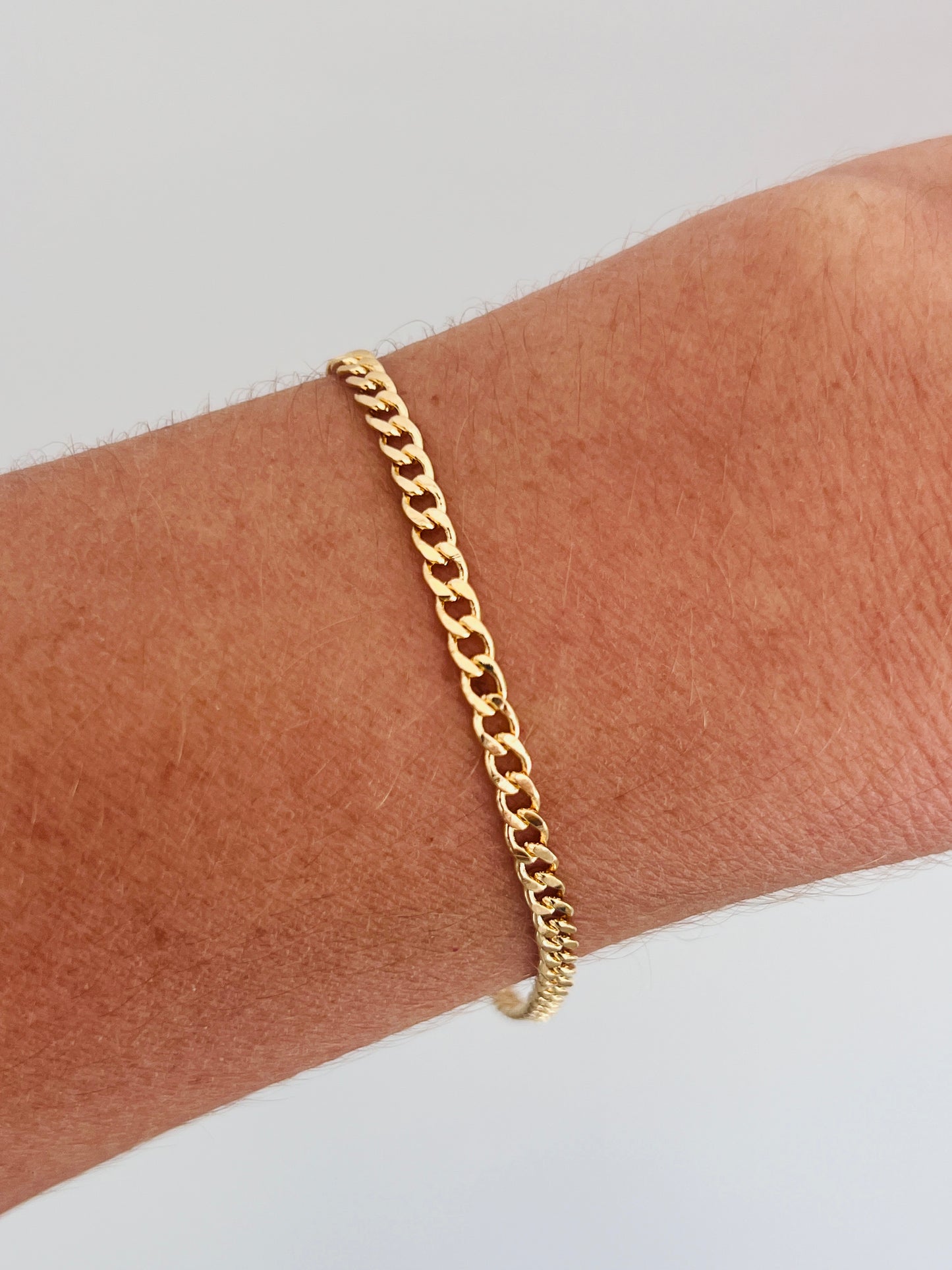 Gold Filled 2.5mm Curb Bracelet