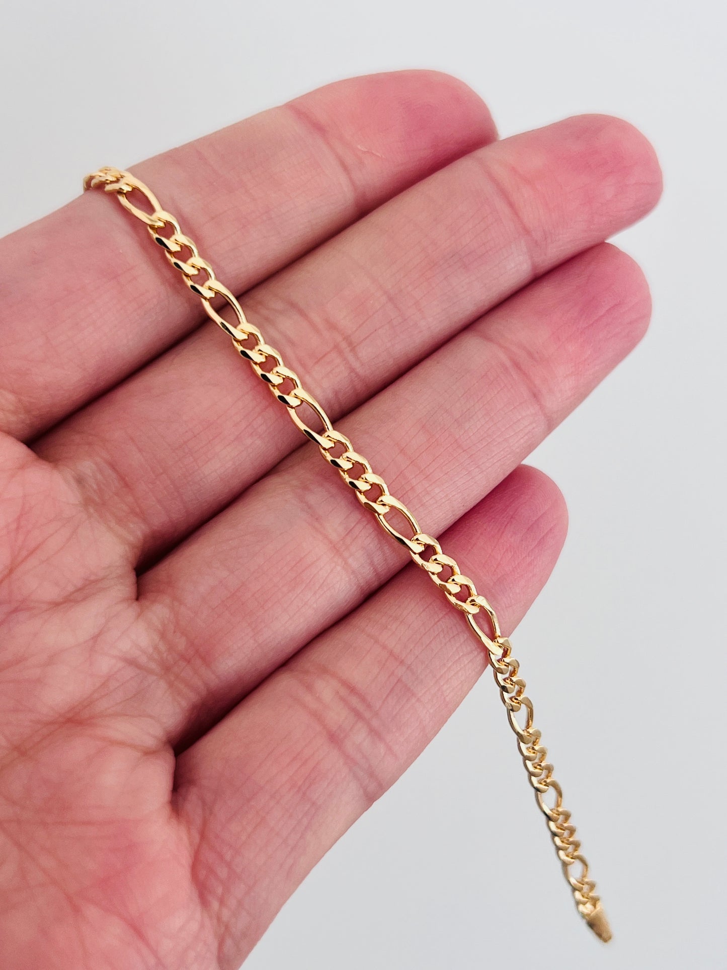 Gold Filled 3mm Figaro Bracelet