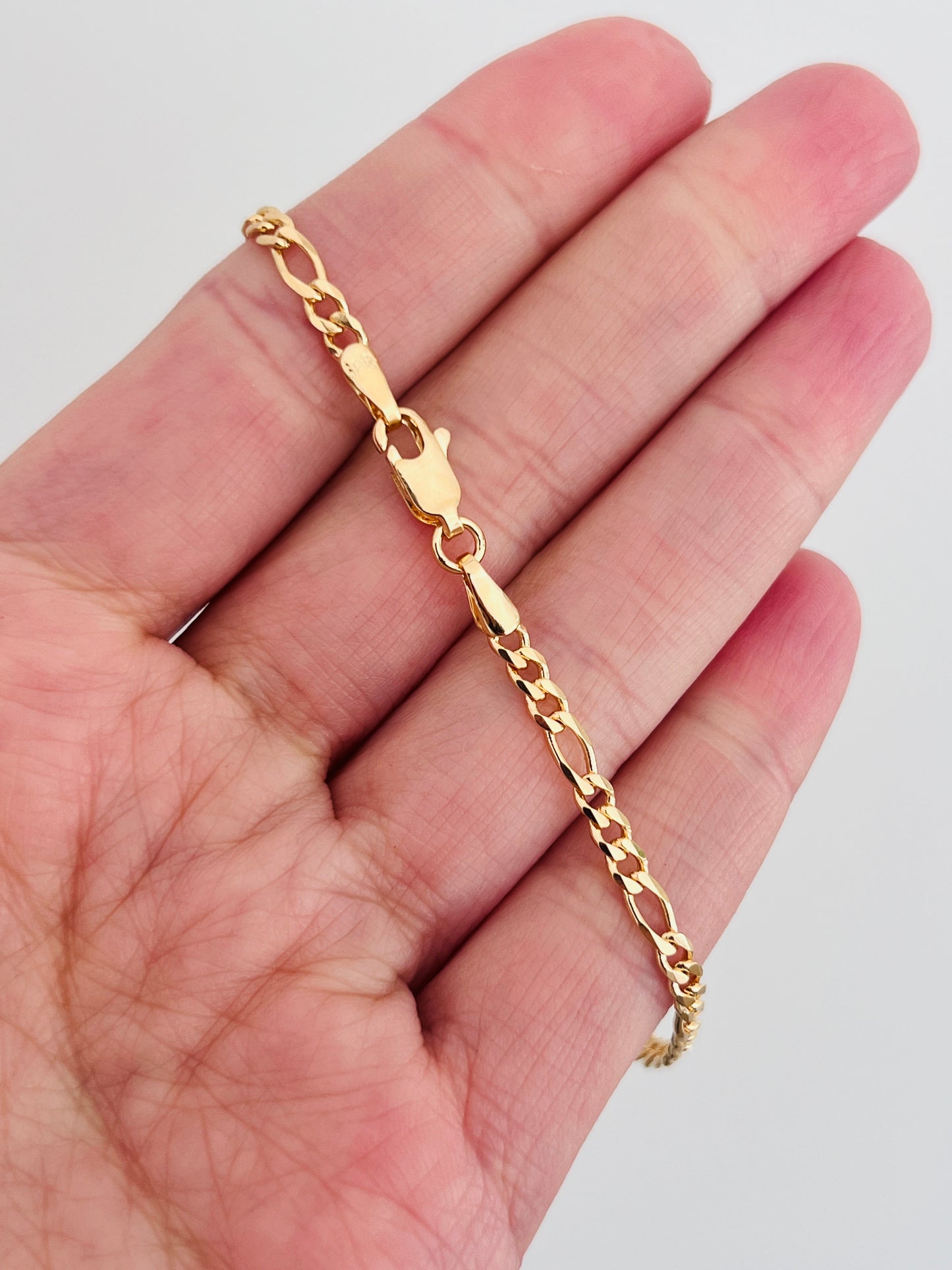 Gold Filled 3mm Figaro Bracelet