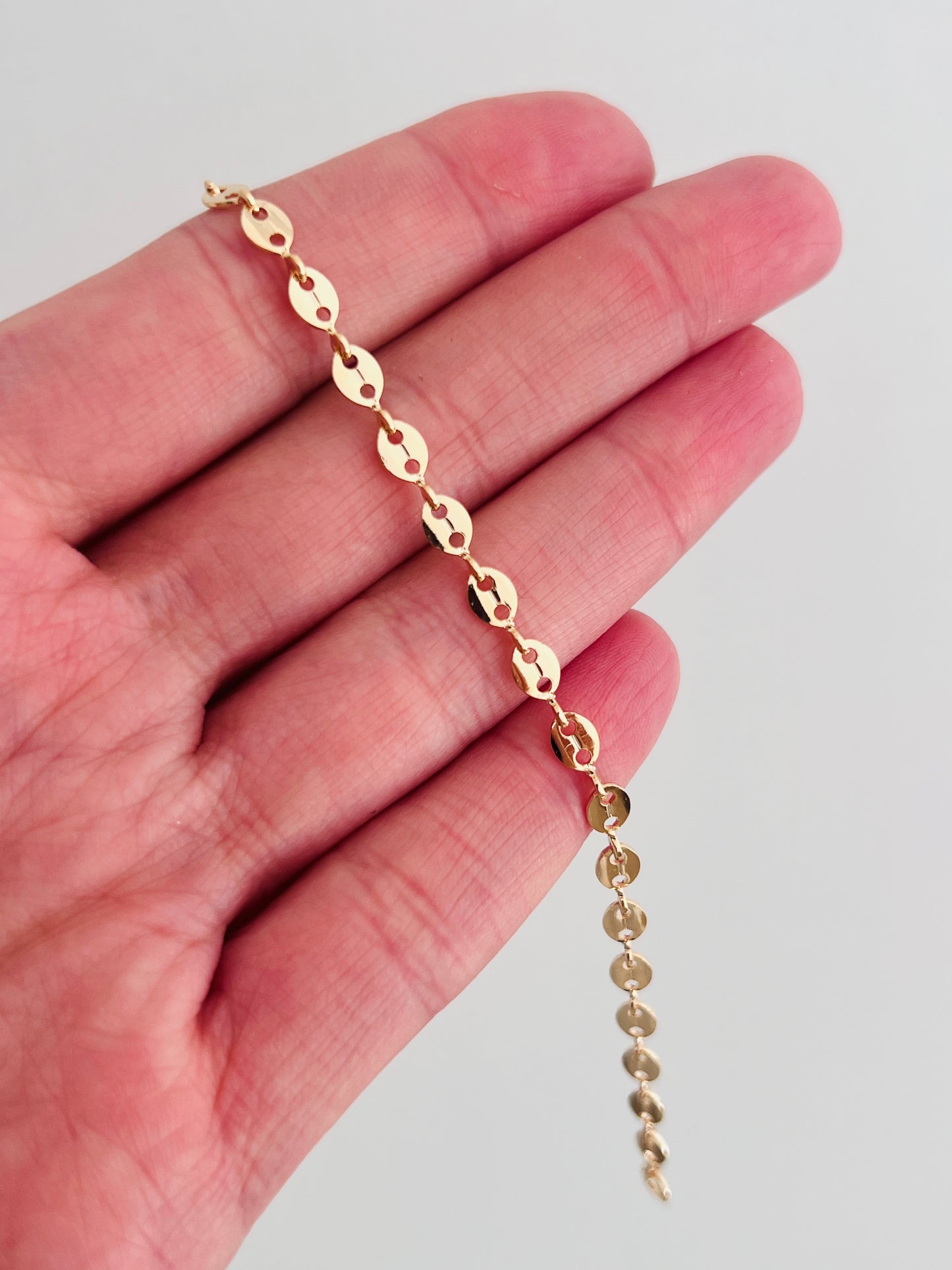 Gold Filled 3mm Disc Bracelet