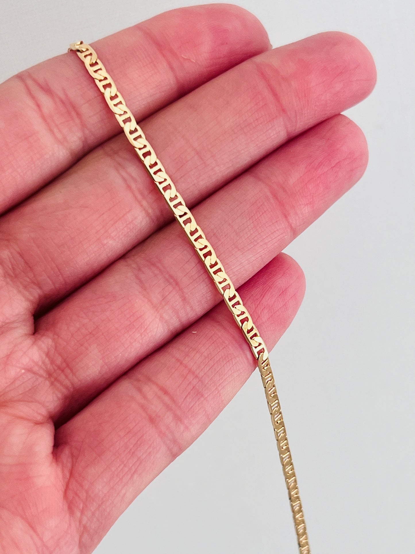 Gold Filled 2mm Mariner Link Bracelet