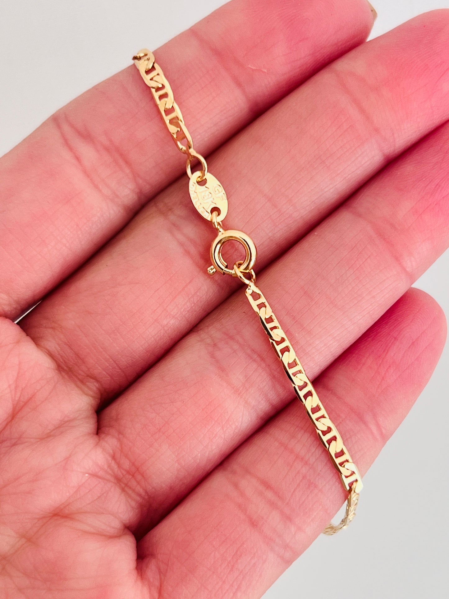 Gold Filled 2mm Mariner Link Bracelet