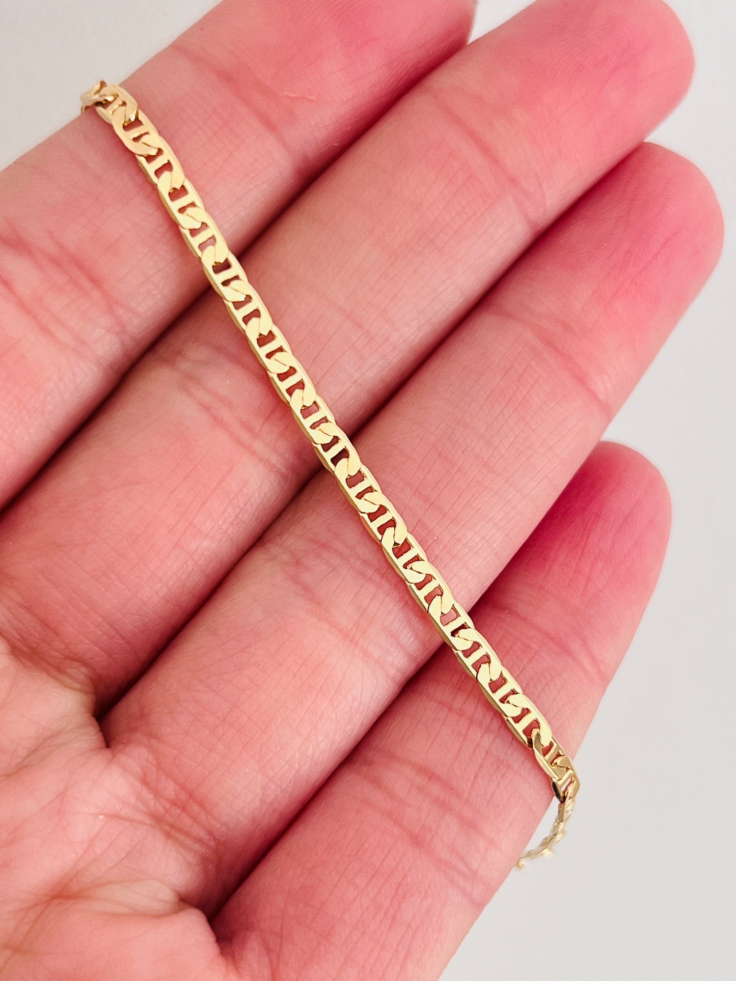 Gold Filled 2mm Mariner Link Bracelet