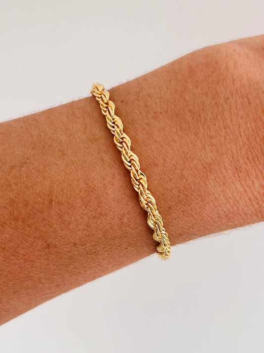 Gold Filled 4mm Rope Bracelet