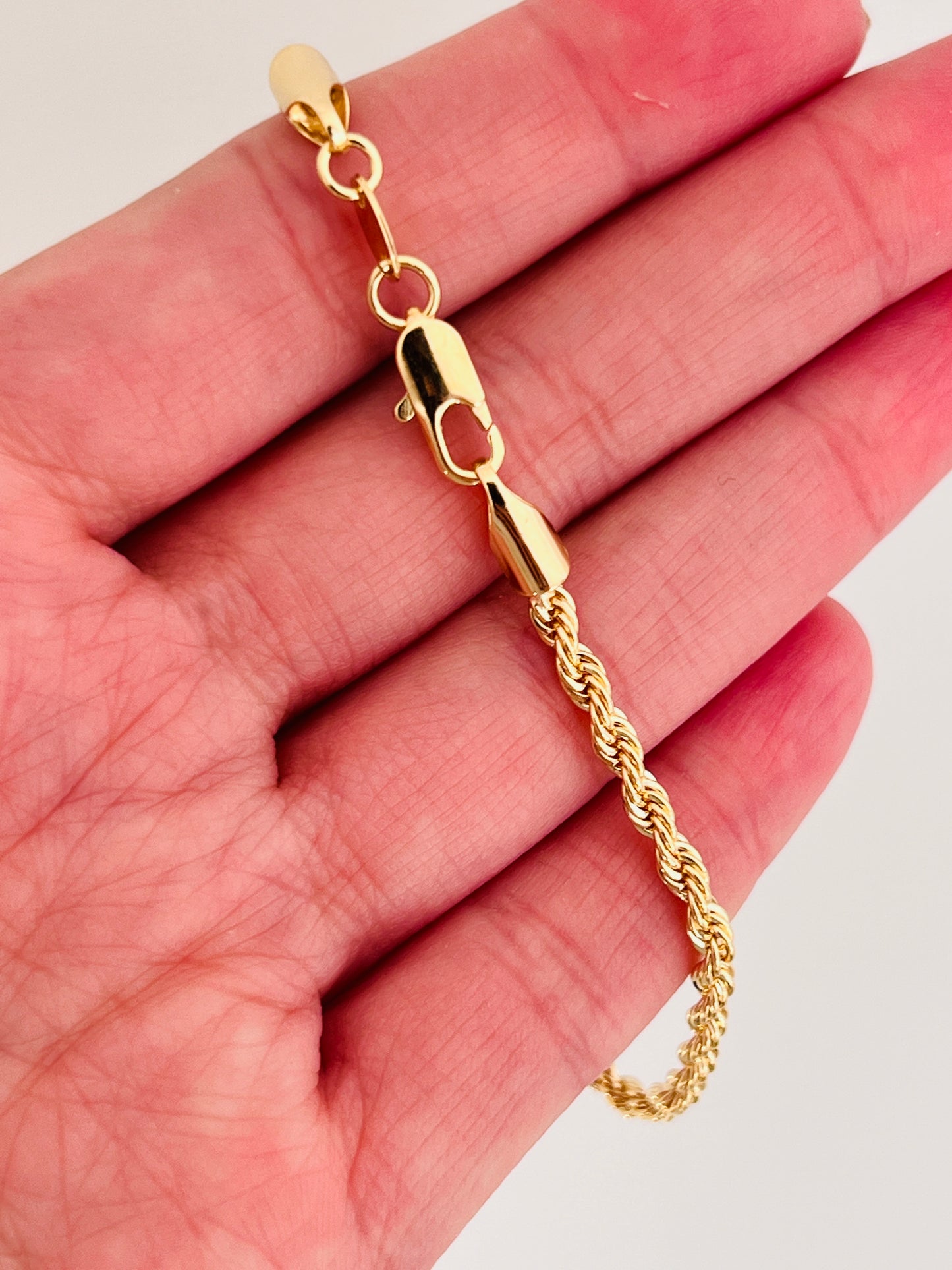 Gold Filled 3mm Rope Bracelet