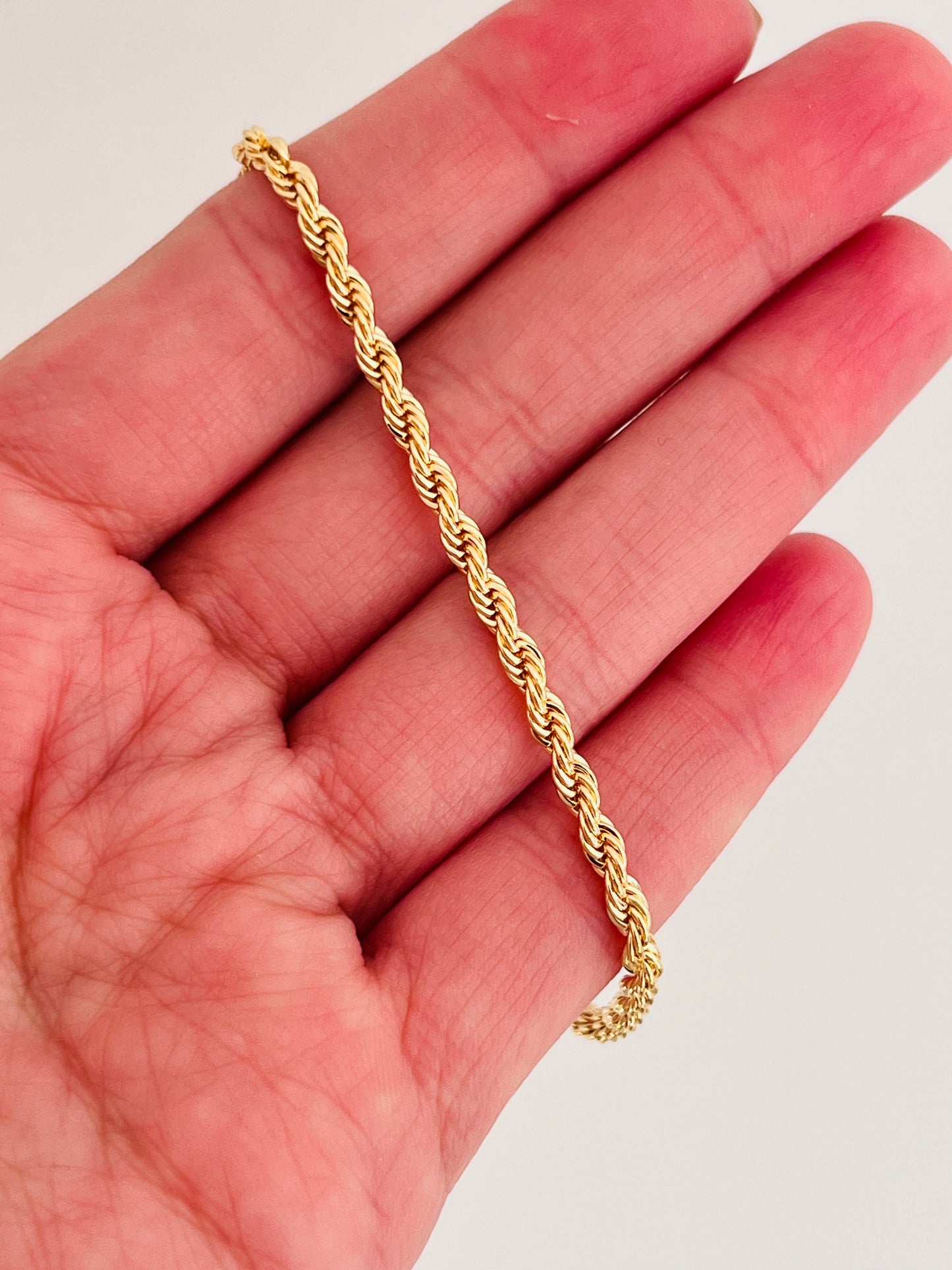 Gold Filled 3mm Rope Bracelet