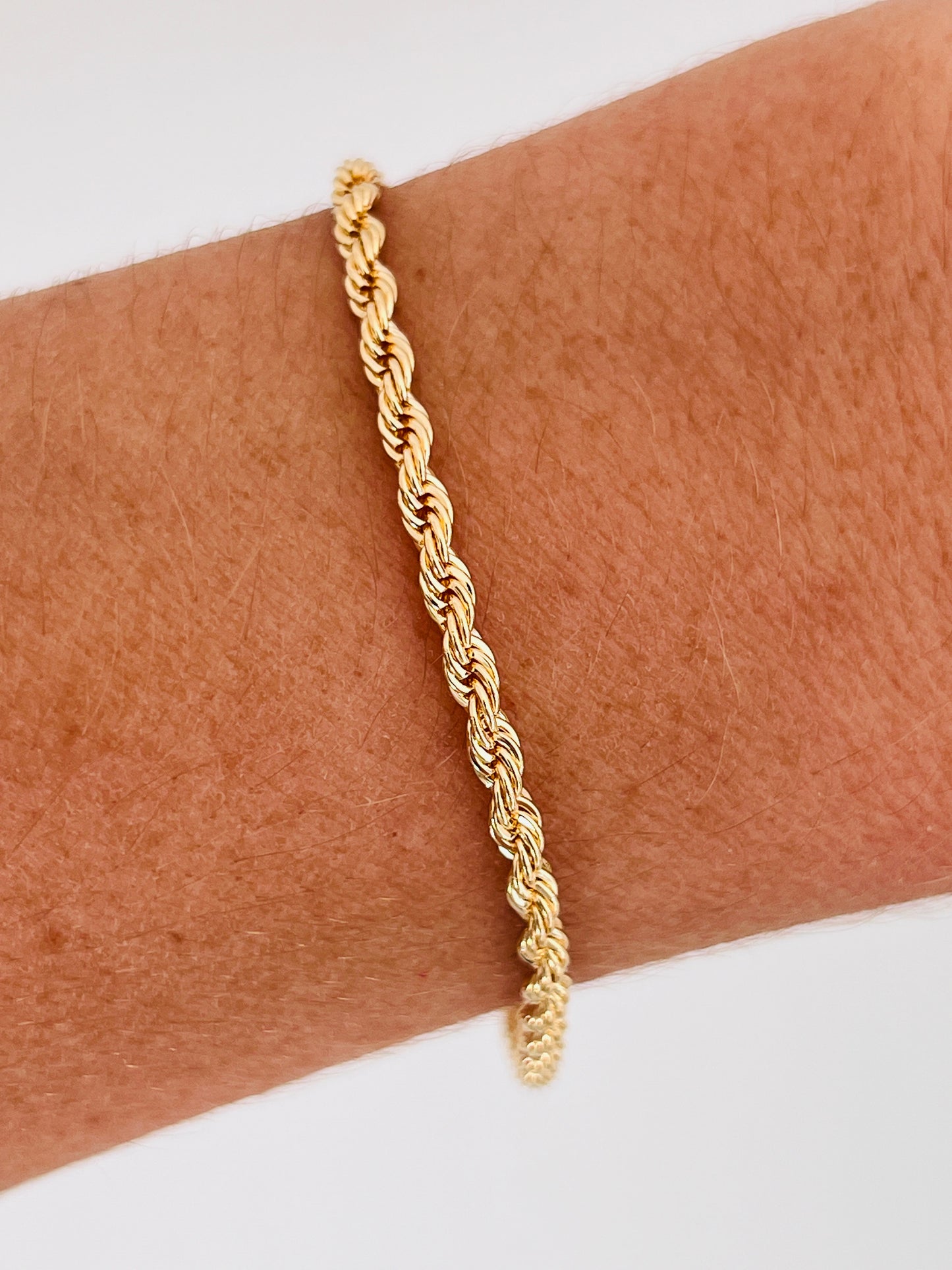 Gold Filled 3mm Rope Bracelet