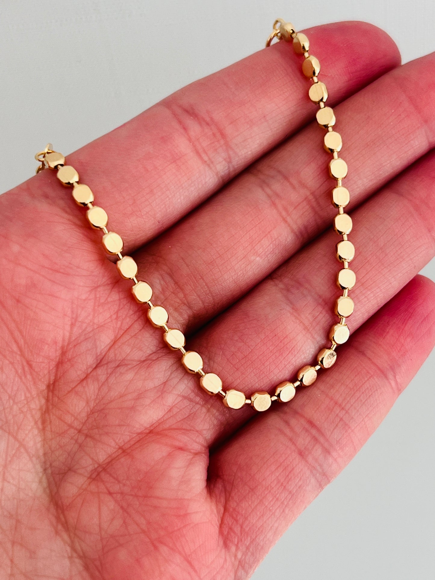 Gold Filled 3mm Disc Bracelet