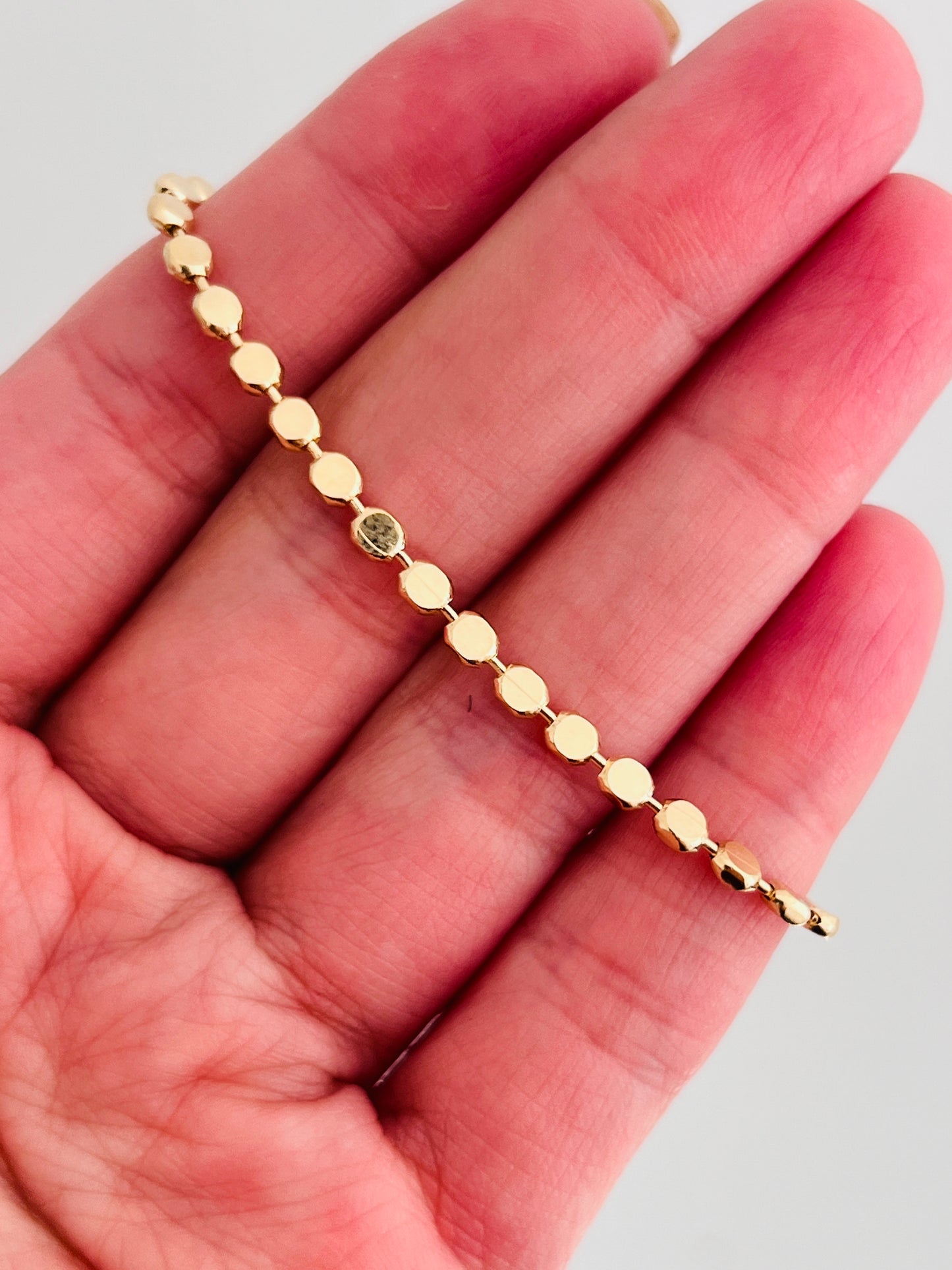 Gold Filled 3mm Disc Bracelet