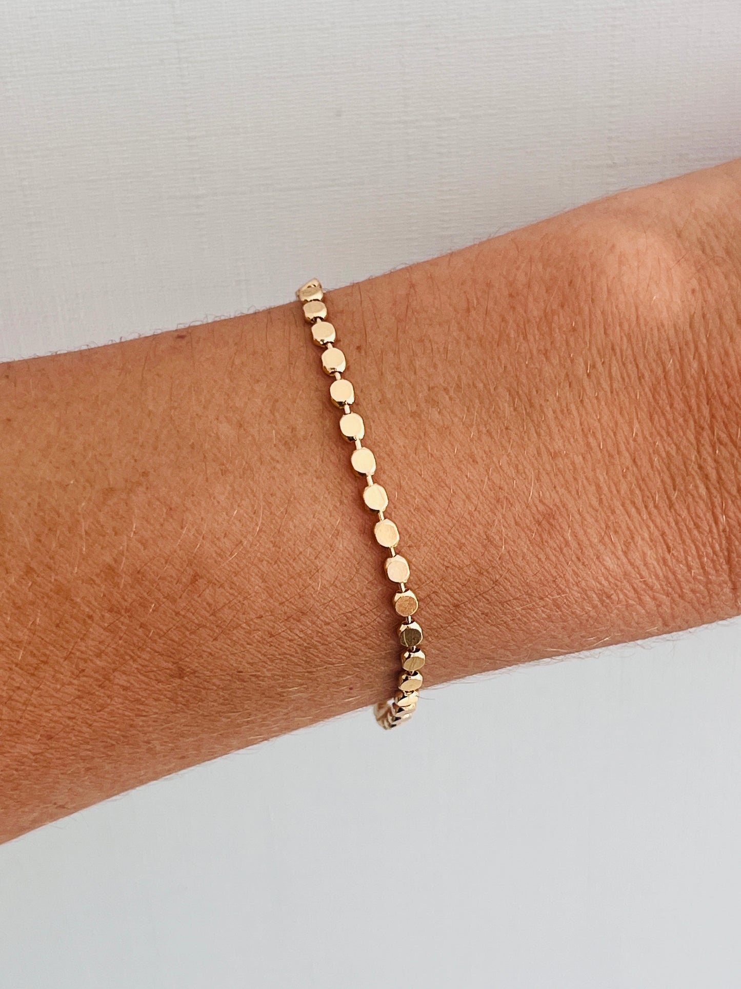 Gold Filled 3mm Disc Bracelet