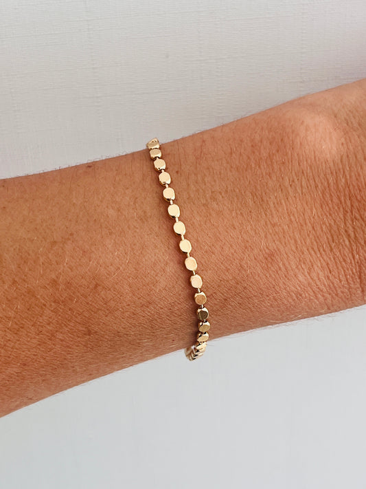 Gold Filled 3mm Disc Bracelet