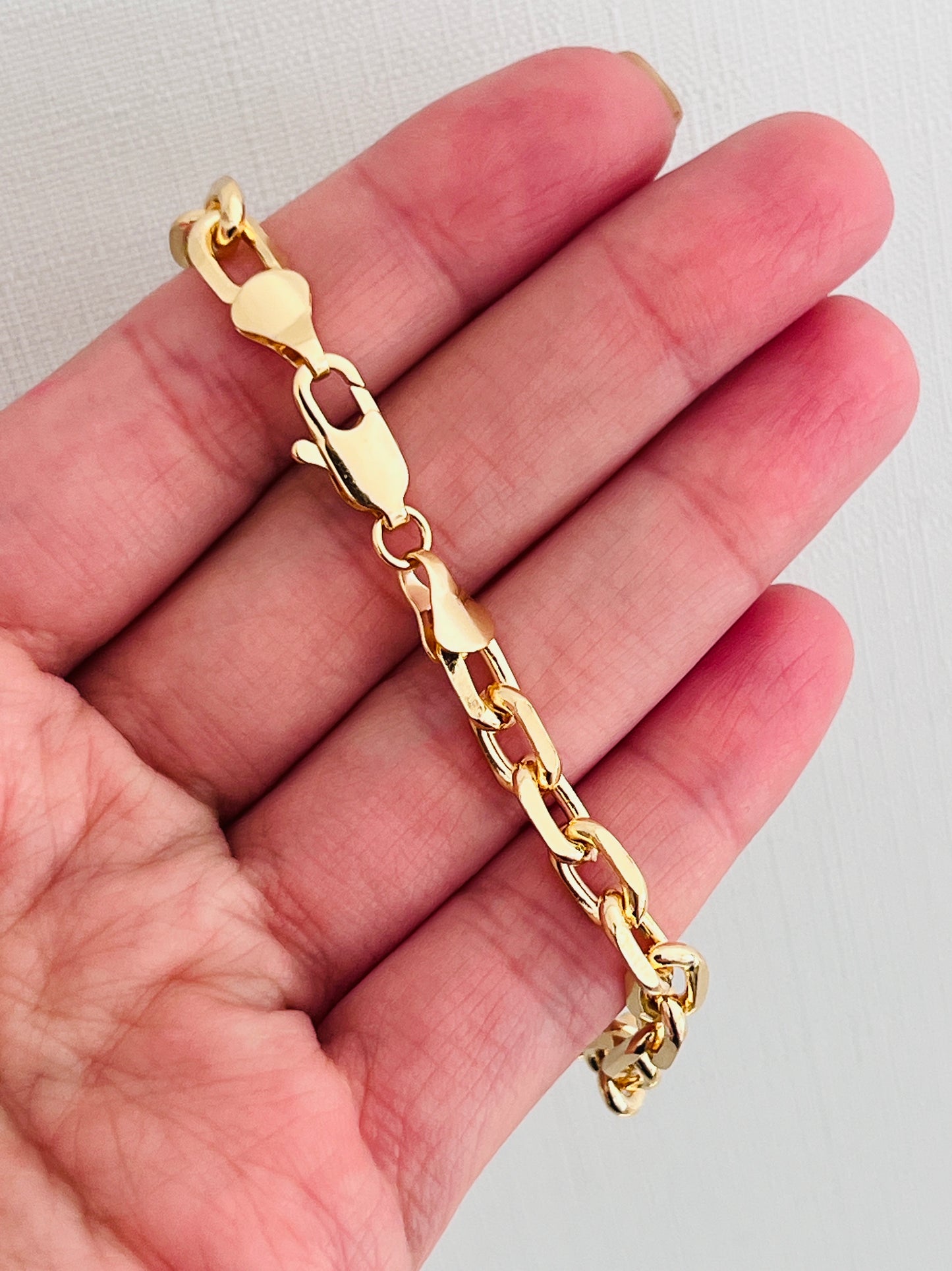 Gold Filled 6mm Paperclip Bracelet