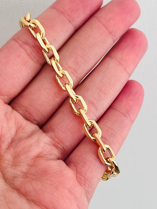 Gold Filled 6mm Paperclip Bracelet