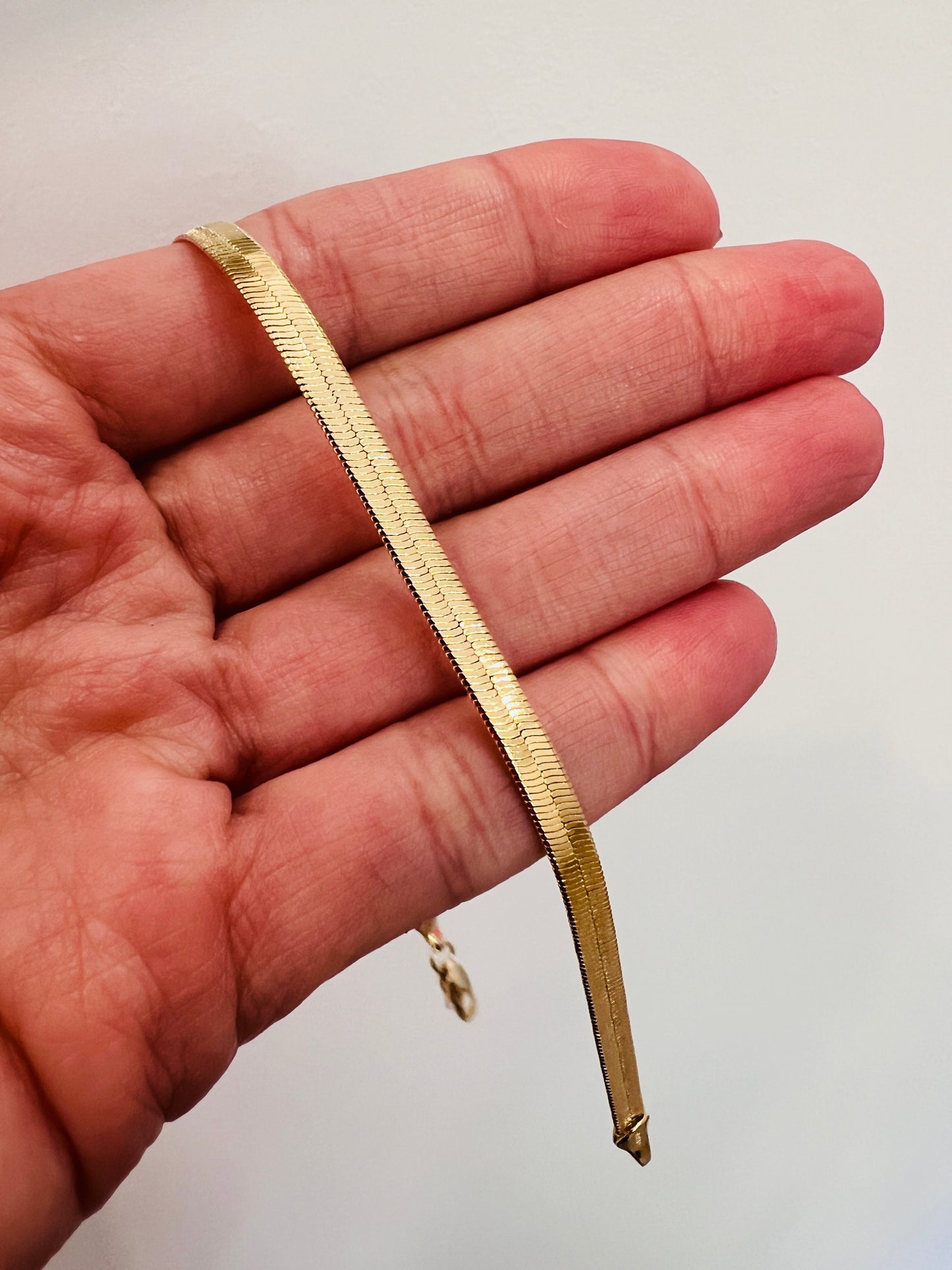 Gold Filled 4mm Herringbone Bracelet