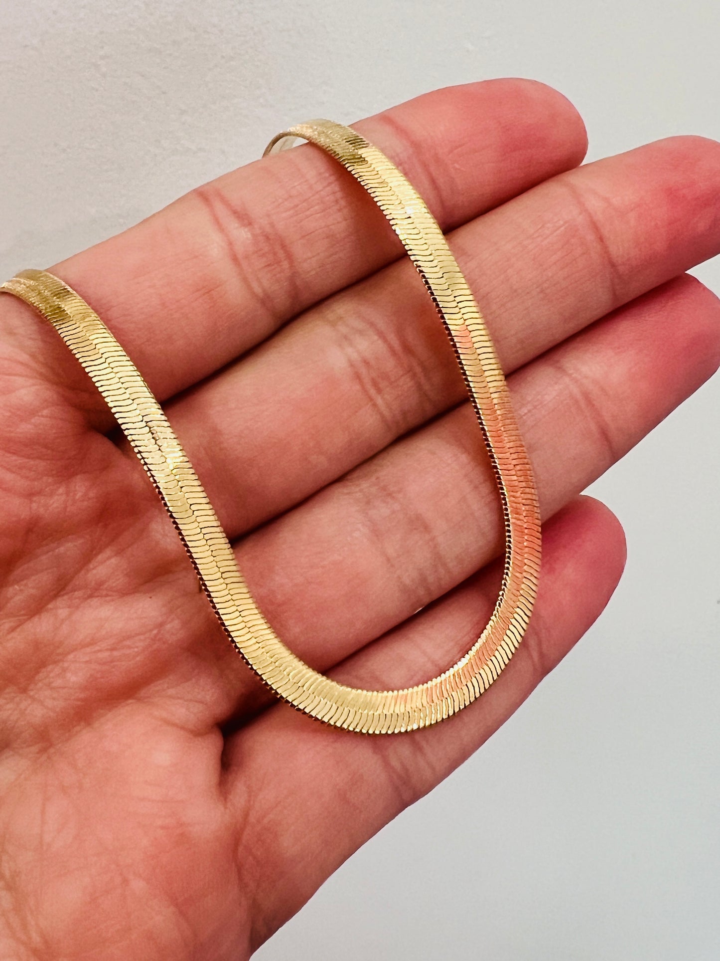 Gold Filled 4mm Herringbone Bracelet